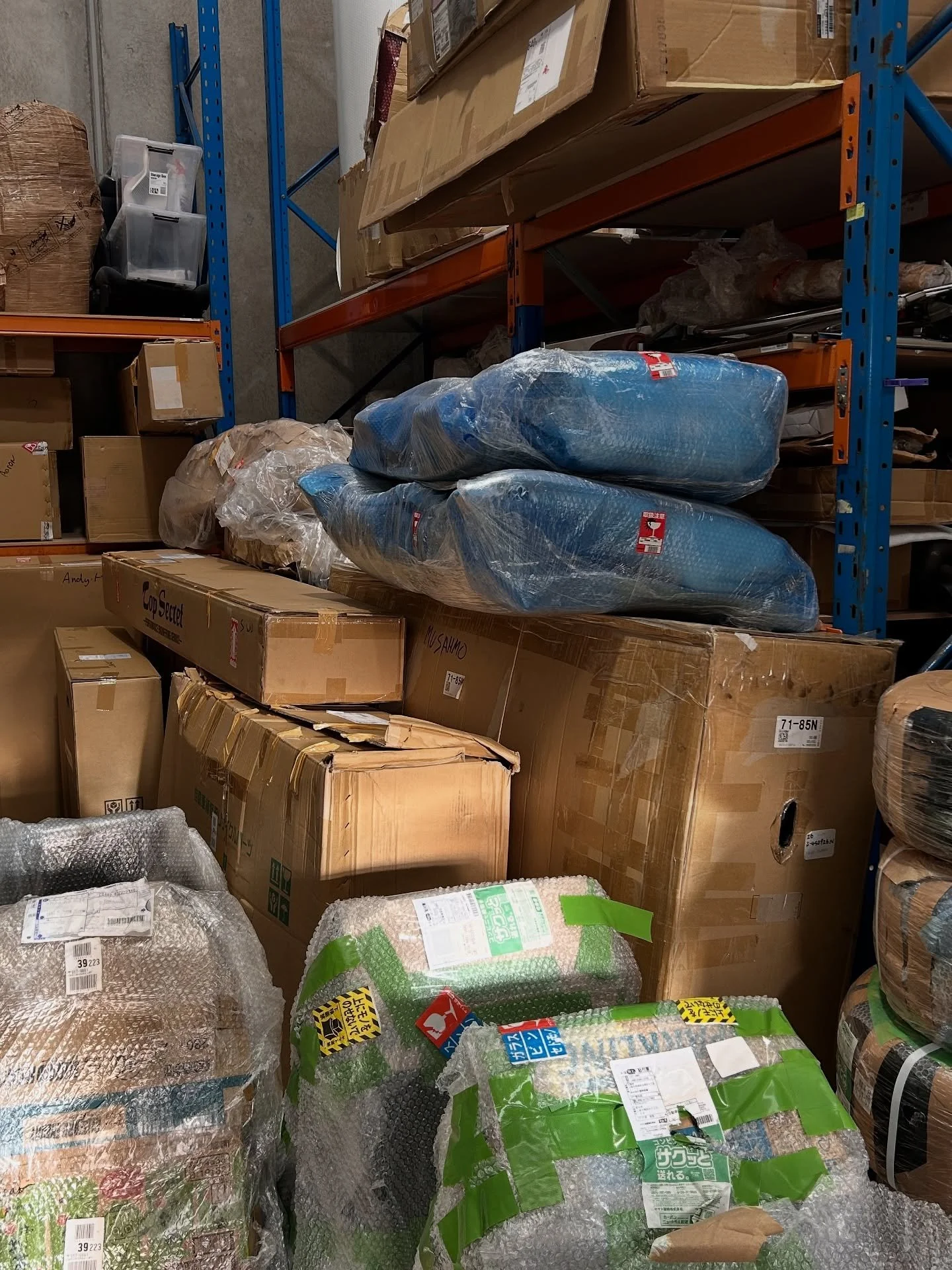 Flicks from our July/August container unloading day!

Since Wednesday, the majority of parts have been picked up or posted interstate.

Massive thanks to everyone that ordered parts for this container, we had a lot of unique and interesting parts tha