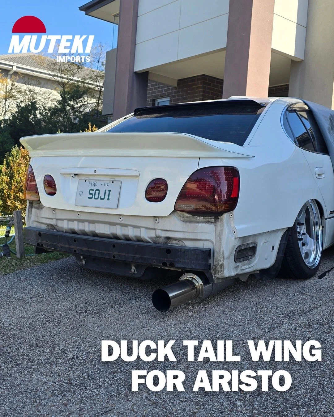 CUSTOMER HIGHLIGHT - Bilal's Duck Tail Wing

Bilal reached out to us on Instagram to ask about the process and cost of importing a ducktail wing and a three-piece body kit for his Aristo.

After we provided a quote, he gave the go ahead and we placed