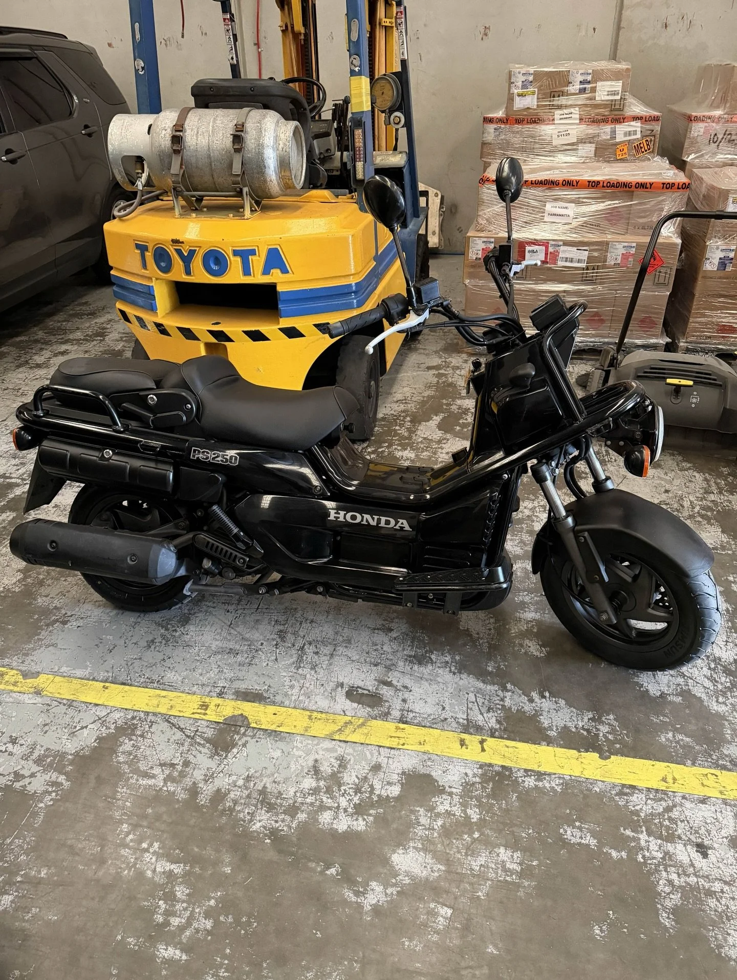 This is John&rsquo;s second bike with us. It&rsquo;s a Honda PS250 also known as the Honda Big Ruckus.

We helped John won this bad boy off Yahoo Auctions Japan and got it over to Melbourne Australia using our container freight service.

If you&rsquo