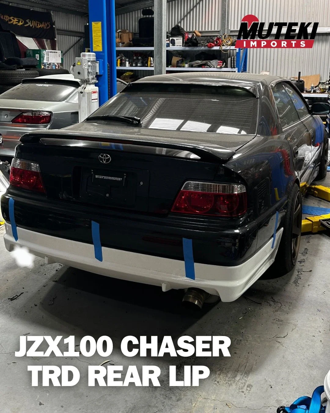 CUSTOMER HIGHLIGHT - AARON'S JZX100 CHASER TRD REAR LIP

Aaron originally contacted us on Instagram enquiring about importing some Bride seats. After a few months, he sent us a link to a TRD rear lip for a JZX100 Chaser that he found on Yahoo Auction