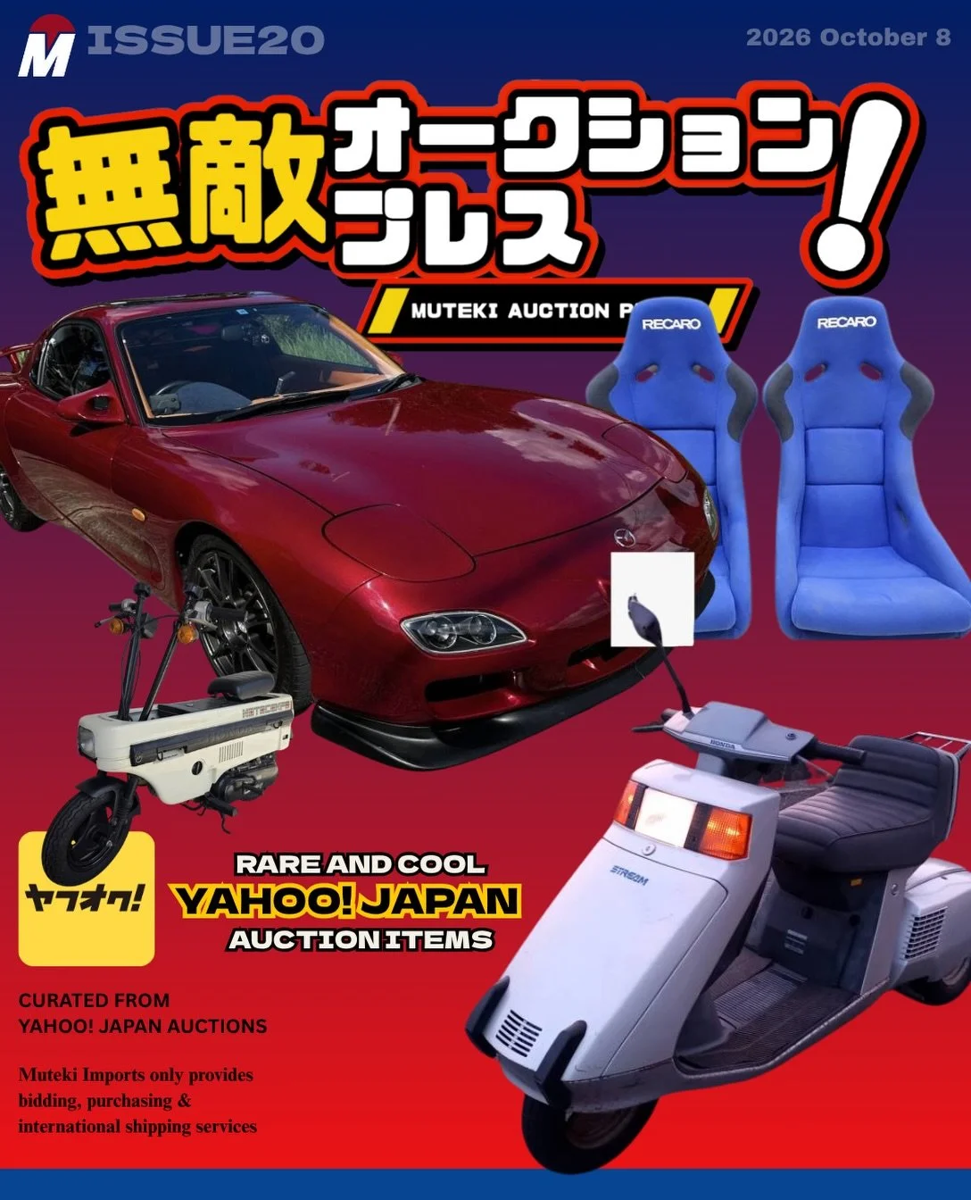 MUTEKI MAGAZINE #20

We love rare auction finds over here 😇 As usual, send us a DM if anything here interests you and we will send you the details! 

.
.
.
.

#yahooauctionsjapan
#jdm
#containershipping