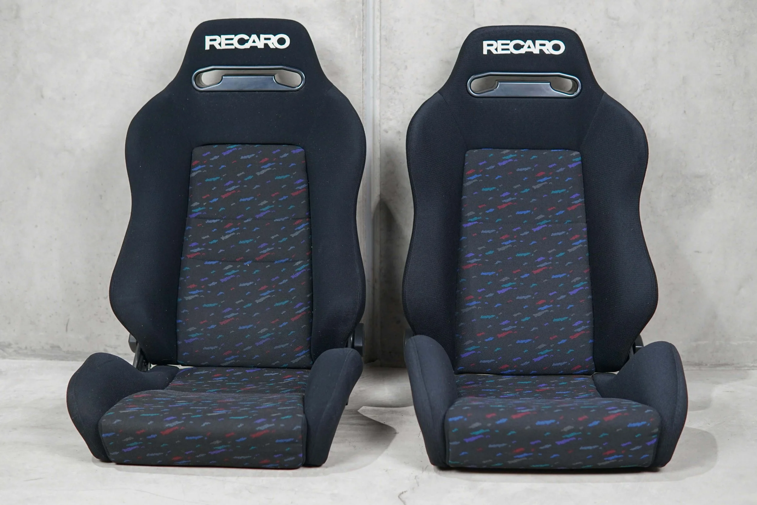 Pair of Recaro SR-3 LeMans “Confetti” Seats – Excellent Condition