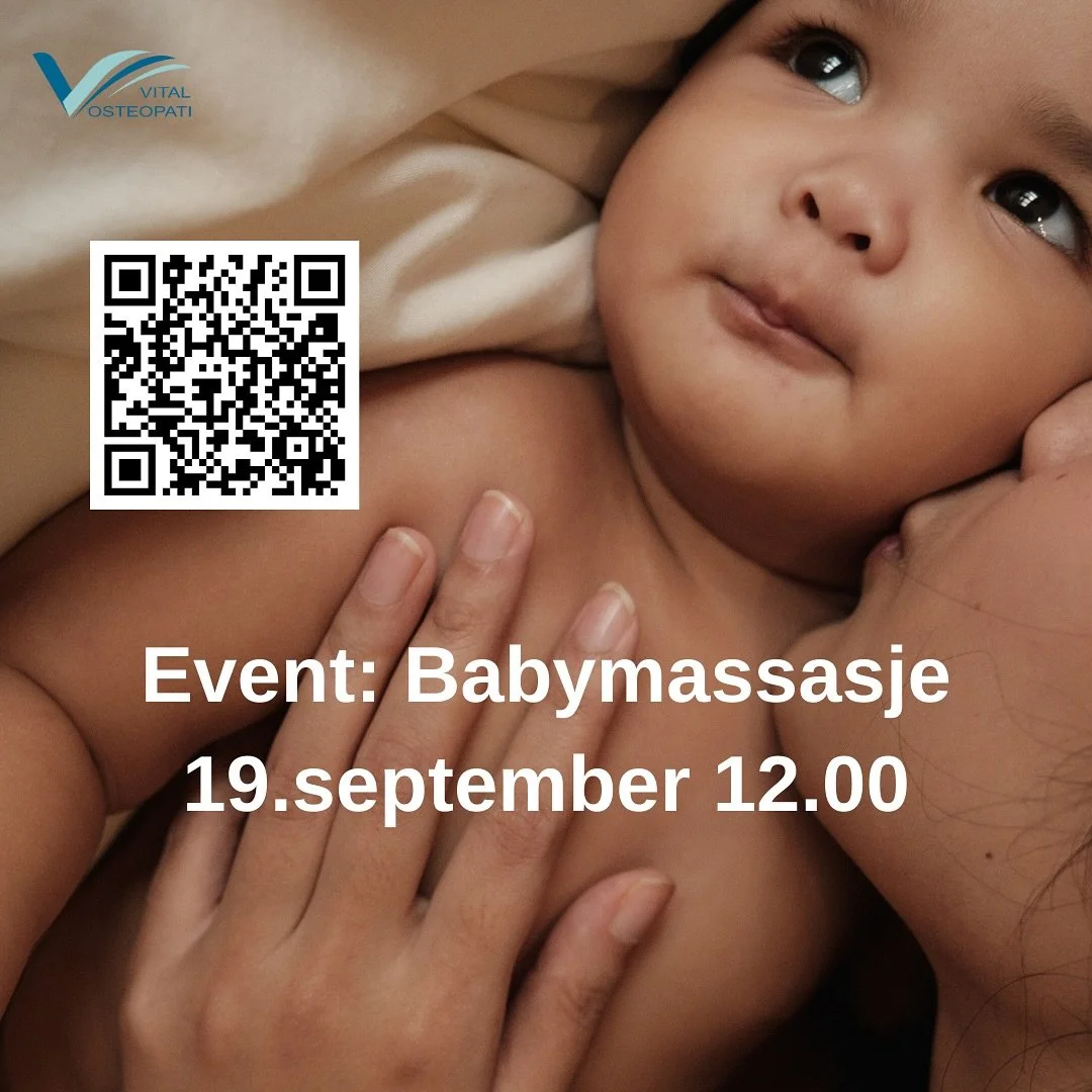 Event: Babymassasje👶🏼

📆 Fredag 19. septmeber 12.00-13.00
📍Sted: I klinikkens lokaler.

Skap n&aelig;rhet og trygghet gjennom babymassasje i liten gruppe👶🏼

&Oslash;nsker du &aring; styrke b&aring;ndet til babyen din samtidig som du fremmer vel