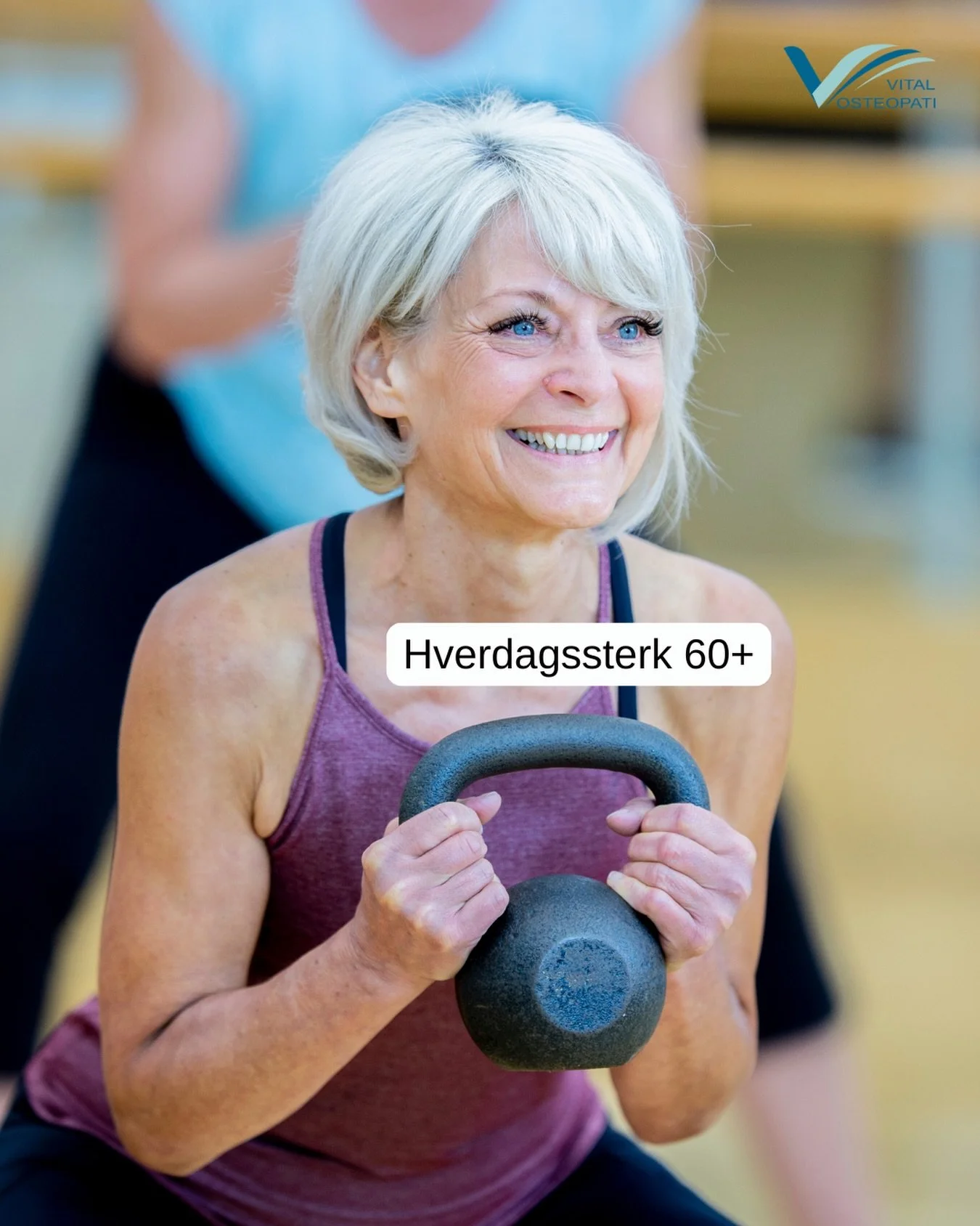 Hverdagssterk 60+ 👩🏼&zwj;🦳💪🏻

Et kurs for deg som &oslash;nsker en sterkere og mer robust kropp i hverdagen.

Tid: Mandager 11.00-11.55
Dato: 16. mars (6 uker)
Pris: 1500,- 
Kursholder: Hanna S&oslash;dal
P&aring;melding: vital-osteopati.no/kurs