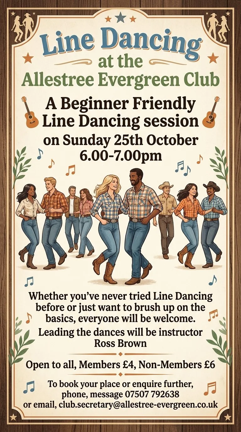 Line Dancing at the Evergreen Club