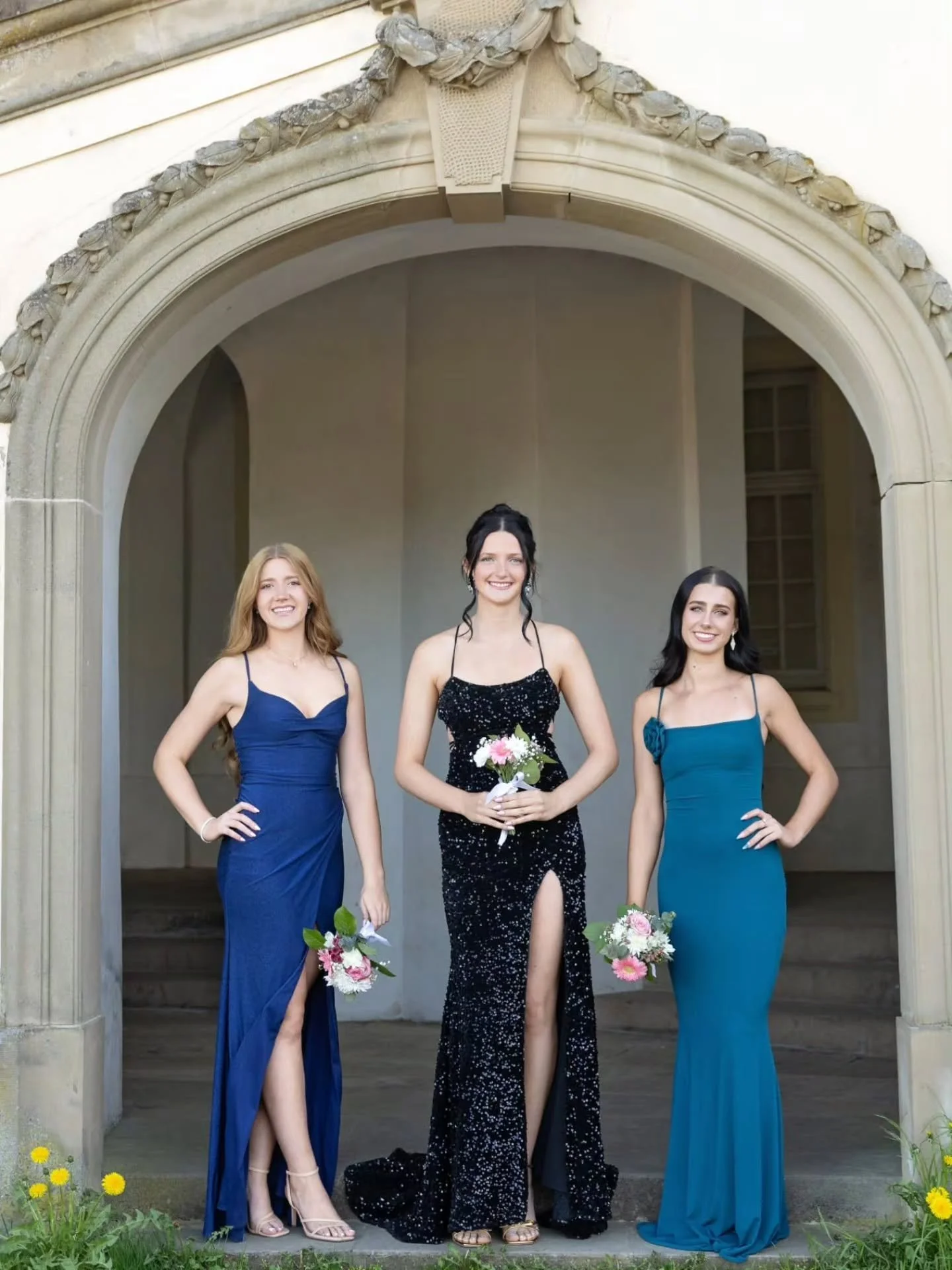 Friend group sessions are always a yes in my book.

Memphis, Peyton, and Ava looked absolutely stunning in their prom dresses at Schloss Solitude. 

The location, the dresses, the friendship, the confidence: everything came together so beautifully.

