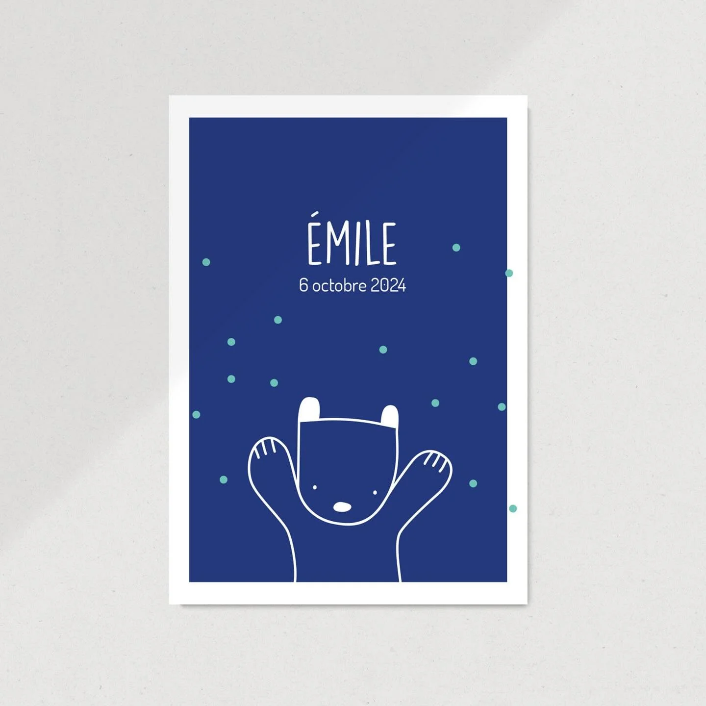 Des confettis, un ourson mimi et une jolie photo pour partager la bonne nouvelle &agrave; vos amis ! 
Le faire-part ourson est dispo sur la boutique en ligne, et si vous souhaitez le personnaliser avec vos couleur envoyez moi un message ;) 

#fairepa