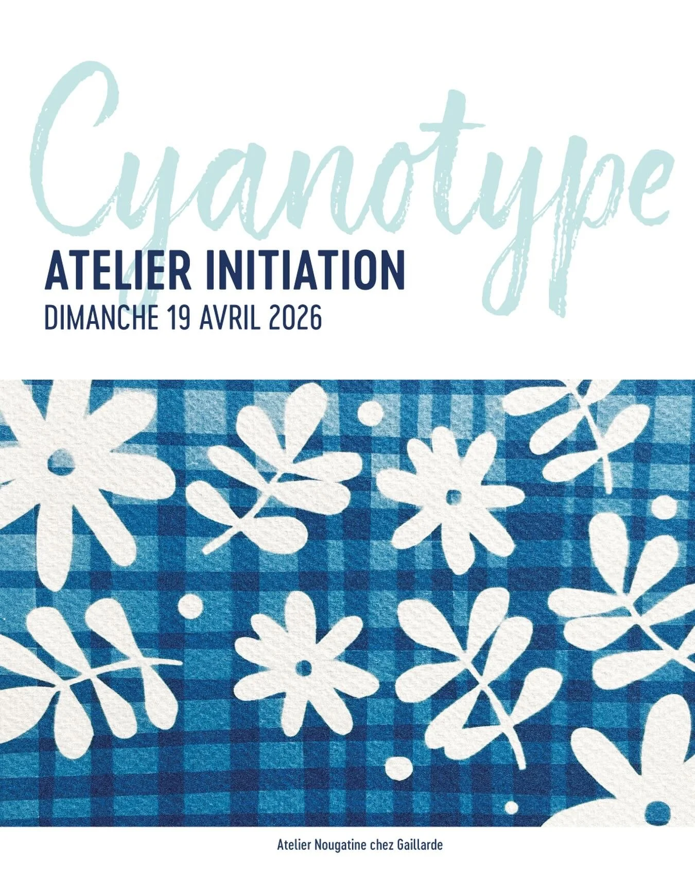 Un dimanche cr&eacute;atif chez @_gaillarde ! 
Entre ami(e)s, en famille ou en amoureux, venez vous laisser porter par la magie du Cyanotype au milieu des fleurs de la boutique Gaillarde &agrave; La Courrouze !
&ndash; Dimanche 19 avril 2026 de 11h &