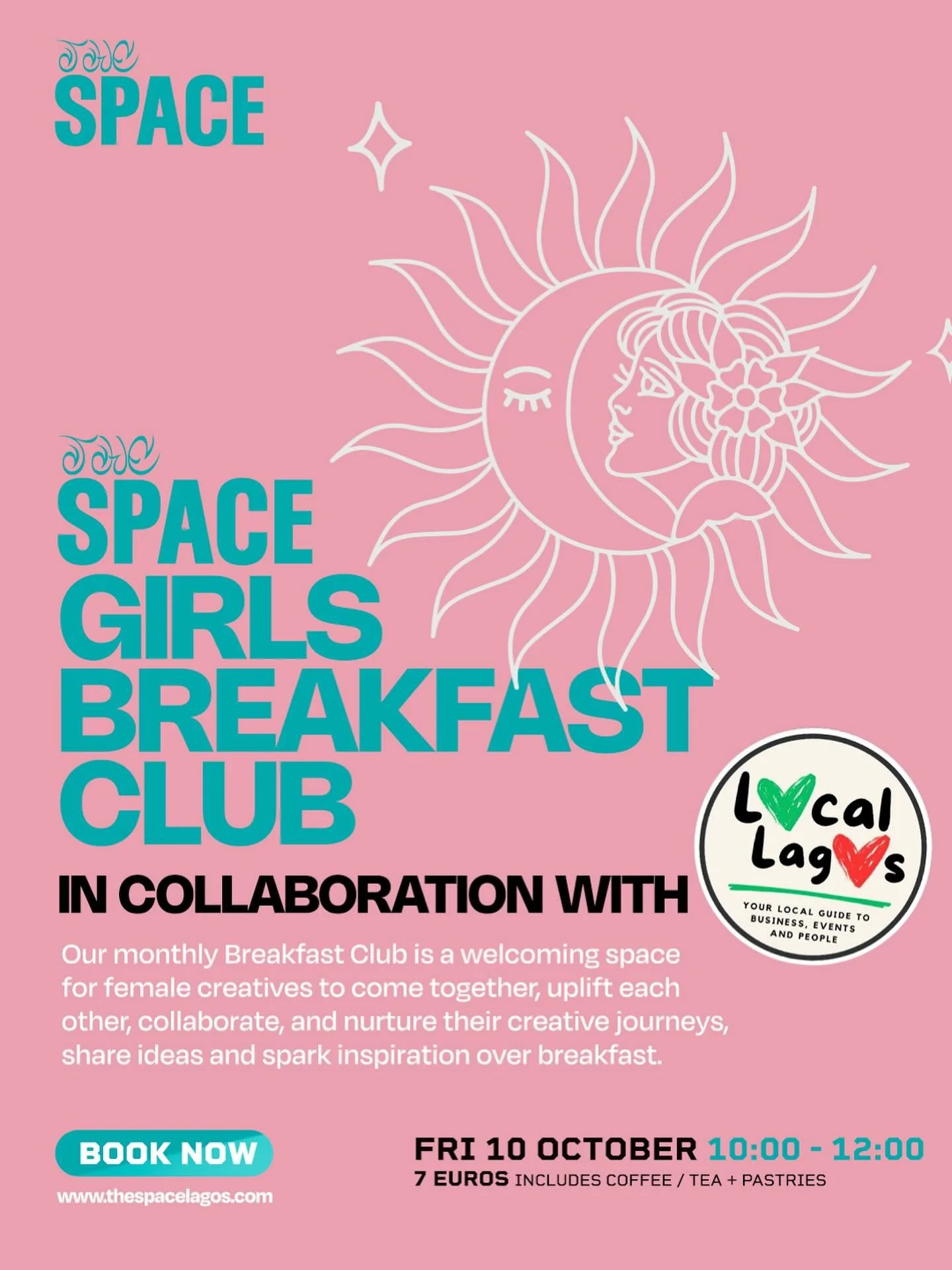 📆 FRIDAY 10 OCTOBER
🕰️ 10:00 - 12:00
🎟️ 7 EUROS INCLUDES COFFEE / TEA + PASTRIES

🥐 Our monthly Breakfast Club is a welcoming space for female creatives to come together, uplift each other, collaborate, and nurture their creative journeys, share 