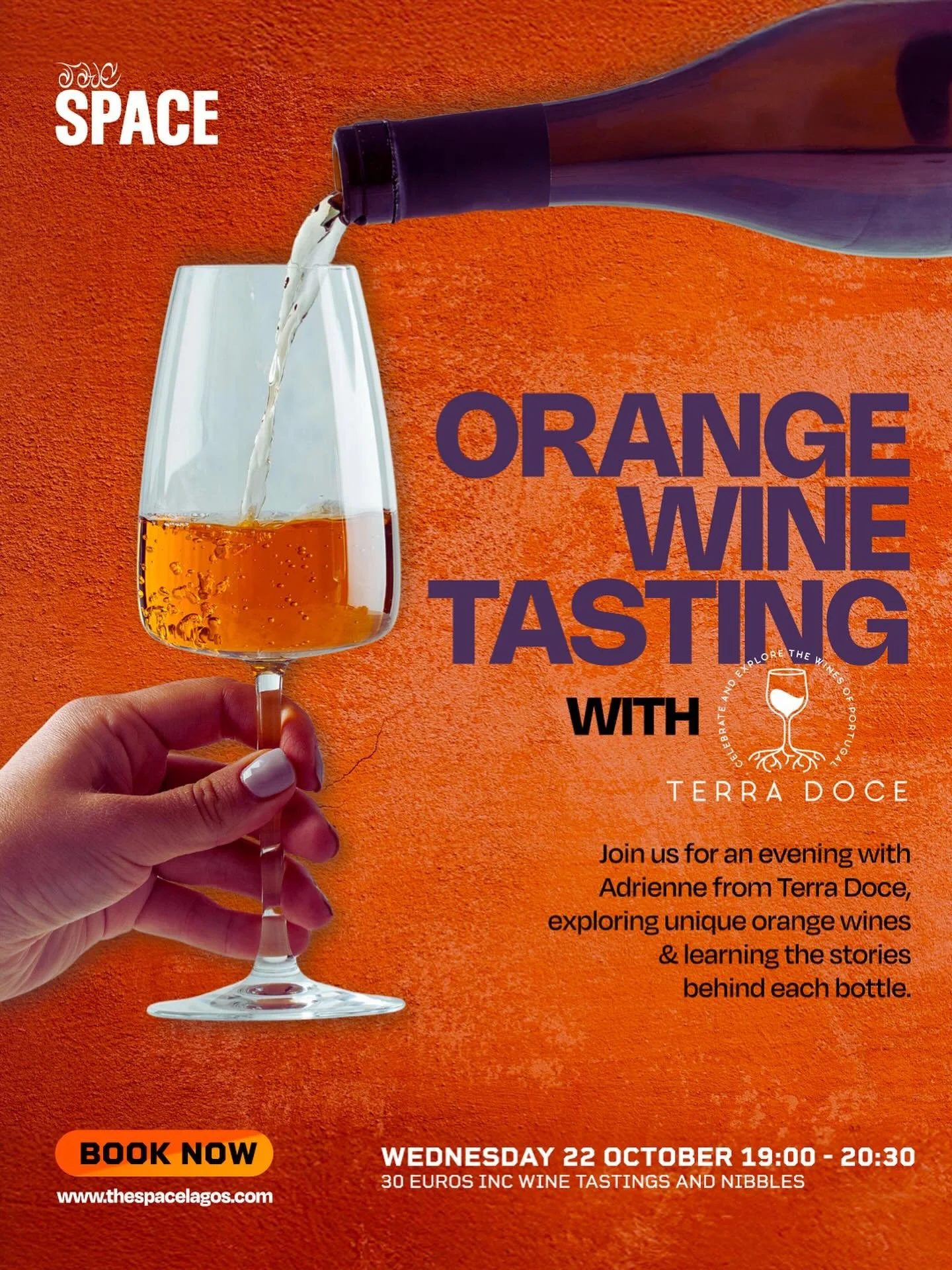 🍷 ORANGE WINE TASTING WITH TERRA DOCE
📆 WEDN 22 OCTOBER 19:00 - 20:30
🎟️ 30 euros pp includes wines and a selection of nibbles

Join us for an evening with Adrienne from Terra Doce, exploring unique orange wines &amp; learning the stories behind e