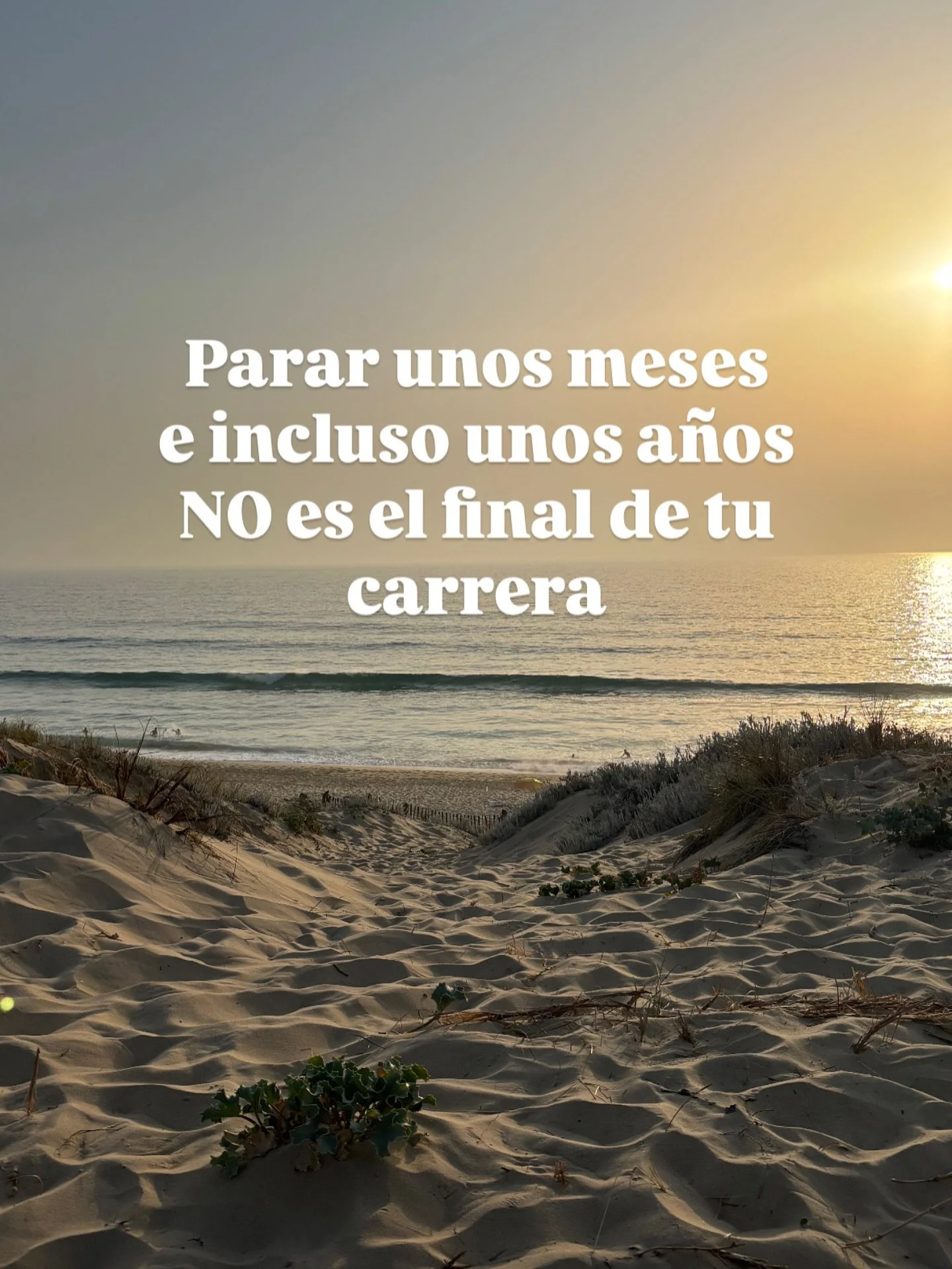 Si quieres parar, necesitas parar o has parado para cuidar, d&eacute;janos decirte que no es el final de tu carrera en lo absoluto, por mucho que lo sientas as&iacute; o tu entorno lo cuestione.

S&iacute; es posible retomar tu carrera despu&eacute;s
