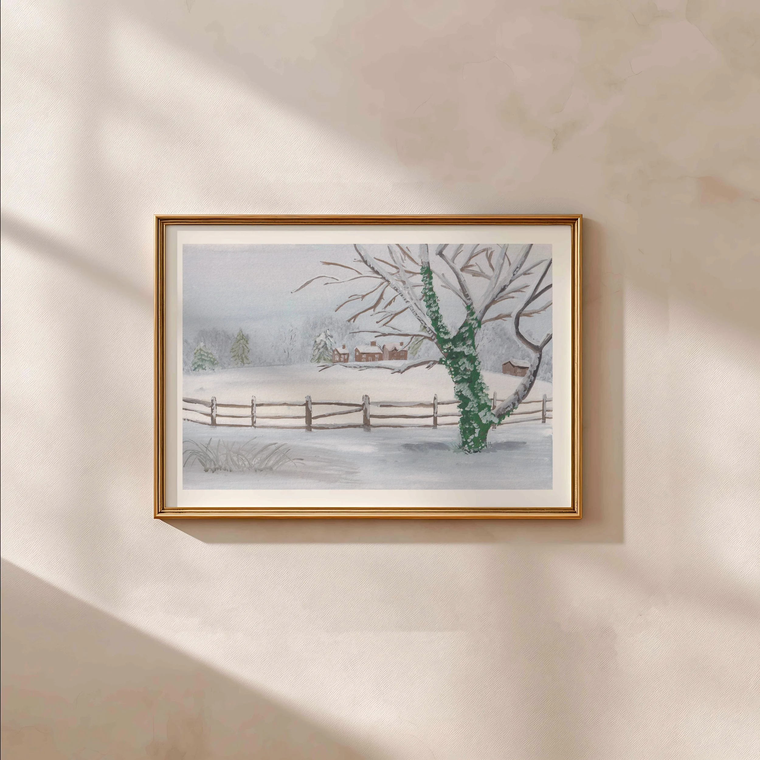 snow village on wall.jpg