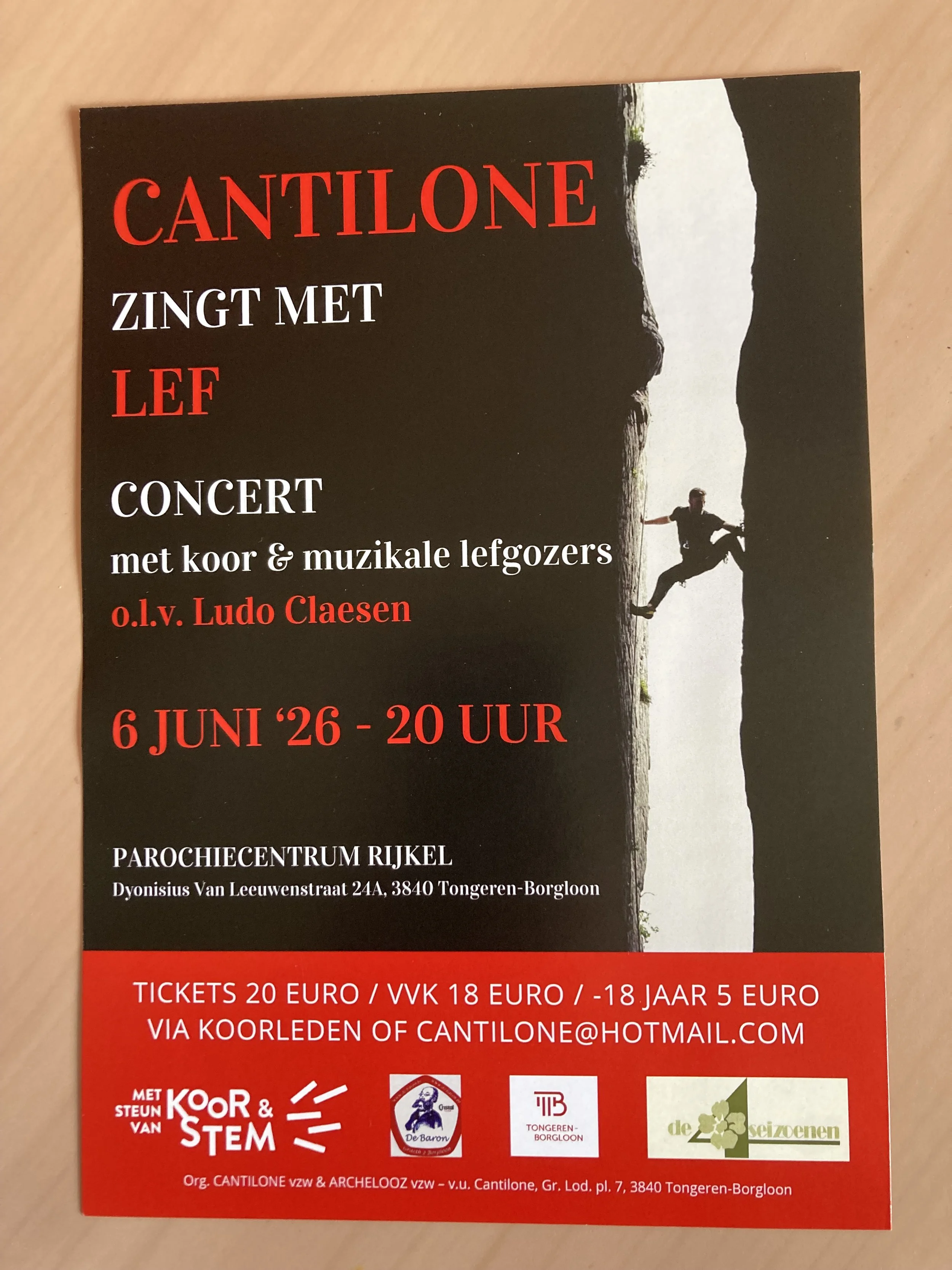 CANTILONE zingt met LEF