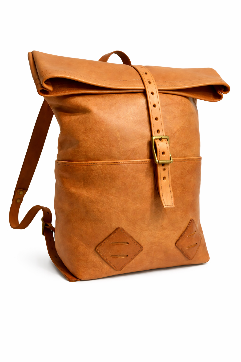 Leather Rolltop Backpack