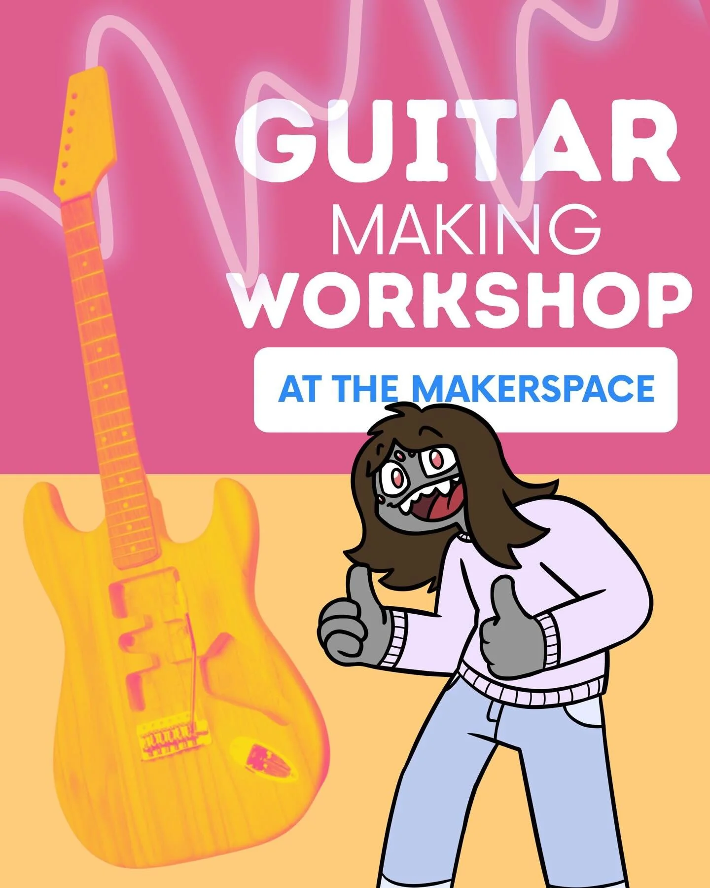 🎸 ANNOUNCING NEW WORKSHOP: Build Your Own Guitar at WMSI! 🔧✨
Have you ever wanted to create something you could actually play? 
-
Join us on APRIL 25th for a one-of-a-kind Guitar Making Workshop where creativity meets craftsmanship!
-
In partnershi