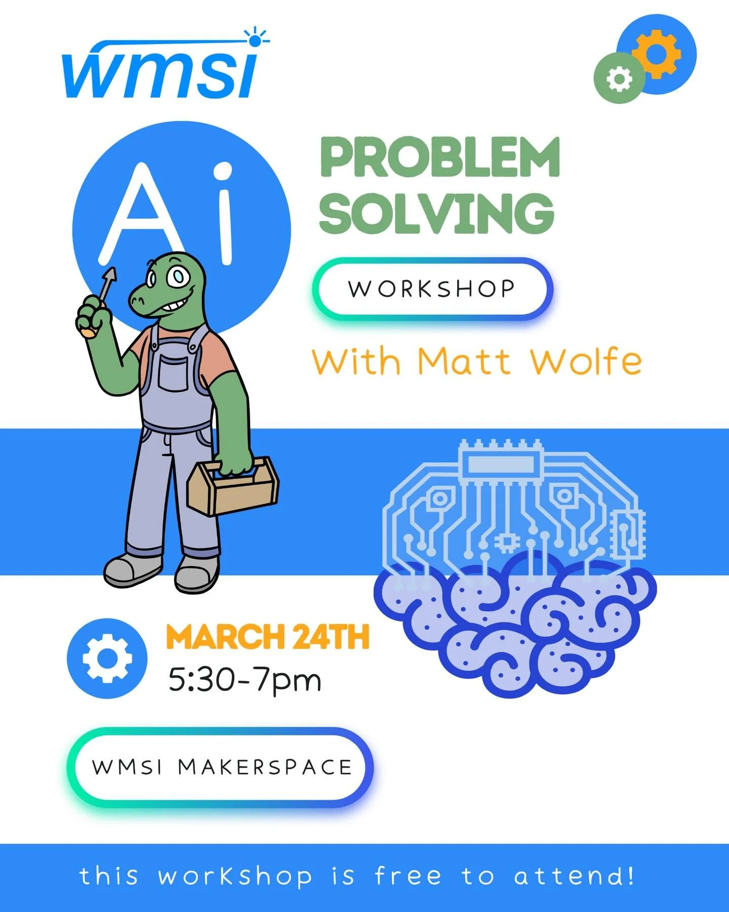 UPDATE:  Problem-Solving with AI ✨🤖 is BACK!
Curious about how AI tools like ChatGPT really work&mdash;and how they can help you tackle challenges in creative new ways?
🧠
Join instructor Matt Wolfe for a session exploring how large language models 