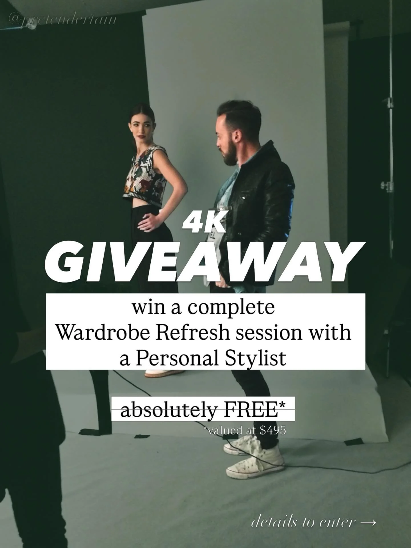 GIVEAWAY ALERT: In honor of hitting 4K friends here at Pretendertain, I'm GIVING AWAY a full Wardrobe Refresh session with a personal stylist (yours truly) absolutely FREE! 🤩

Think of it like a spring cleaning for your closet, and get ready to take