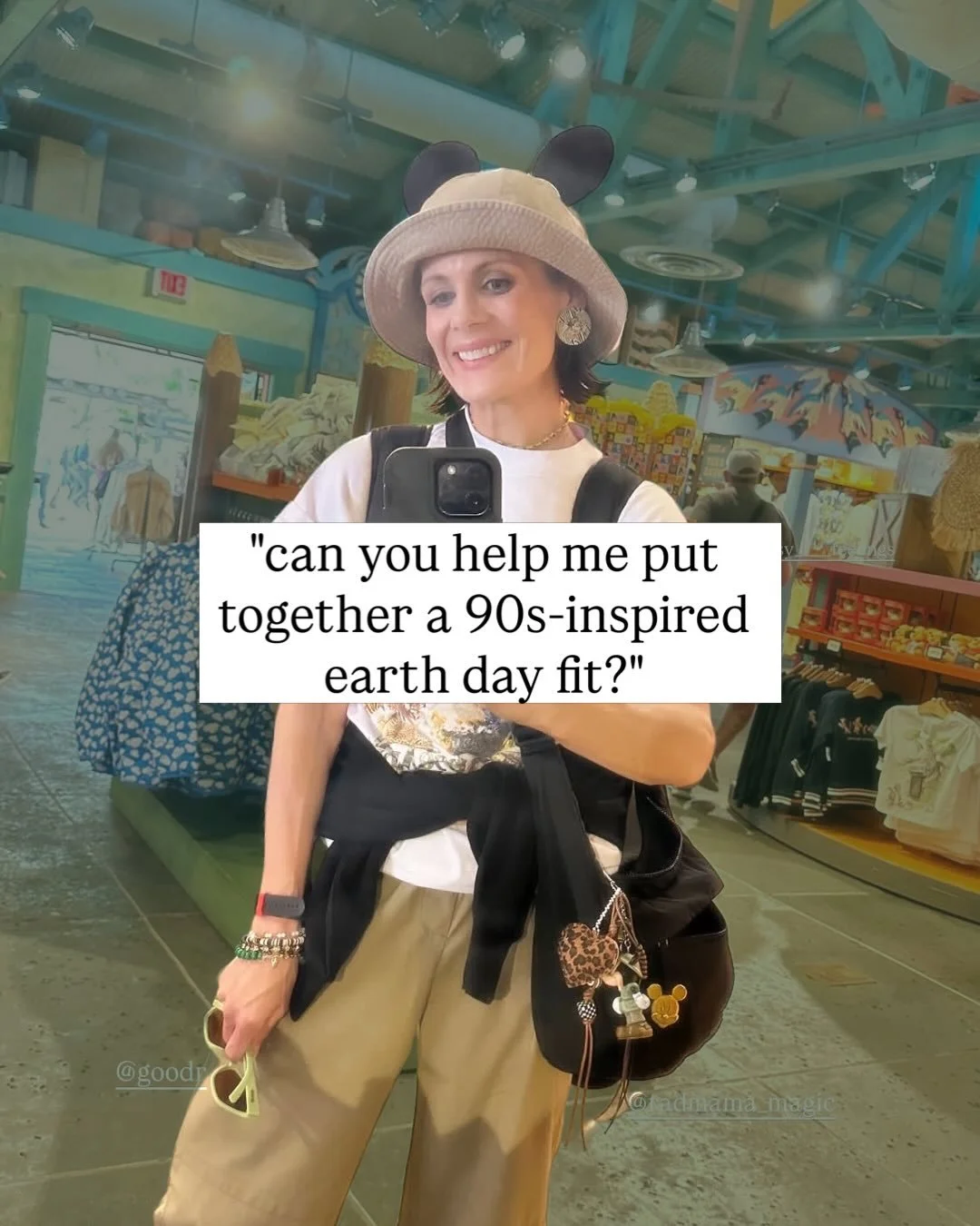 When Catrena reached out to me, we started with a simple idea: a 90s-inspired earth day fit for a day at the animal kingdom. 🌎

So we got to work building it step by step, from inspo, to a moodboard and color palette, and finally a custom lookbook f