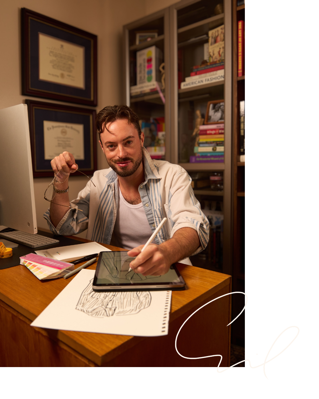 Image of a Personal Stylist Near Me sitting at a desk
