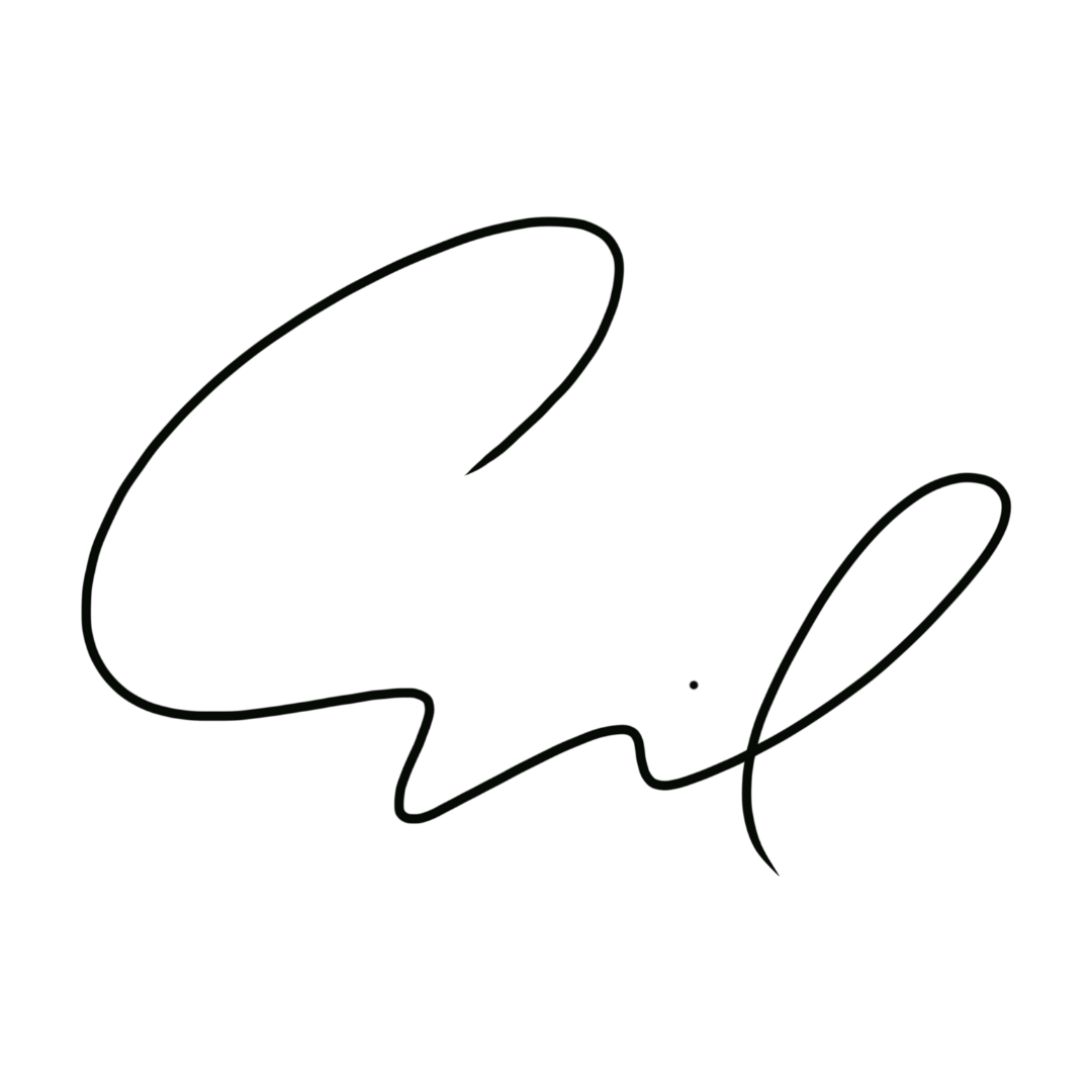 A signature of the personal stylist's name, Erik.