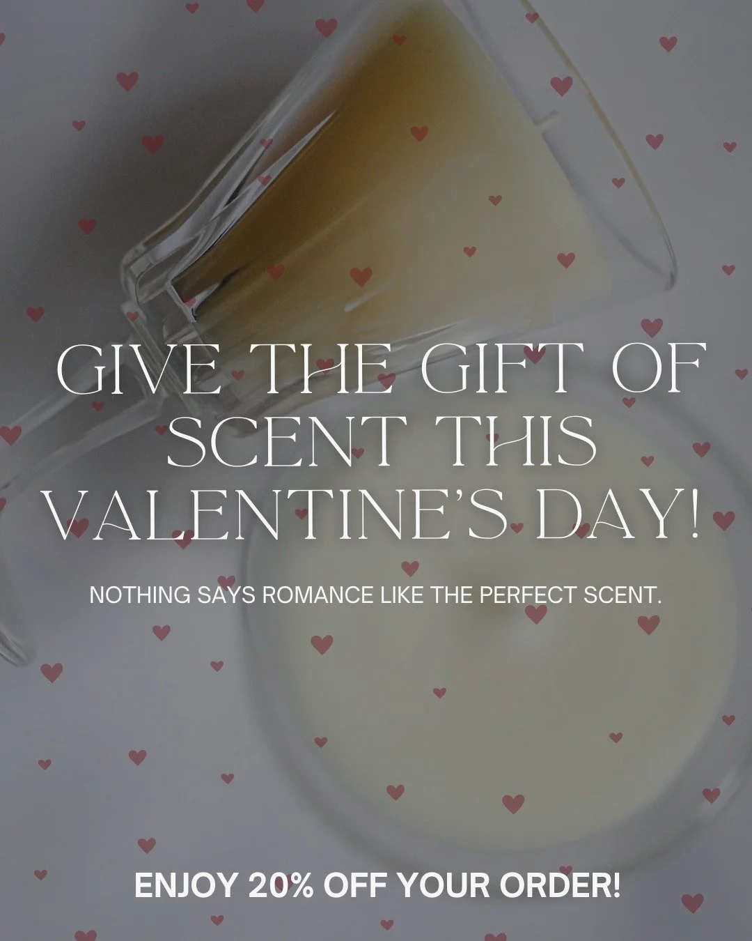 Nothing says romance like the perfect scent. 💘🕯️✨ Enjoy 20% off your order for a limited time.

#ValentinesDayGifts #CandleLovers #HomeFragrance #GiftIdeas #SelfLove #ShopSmall #HandPouredCandles