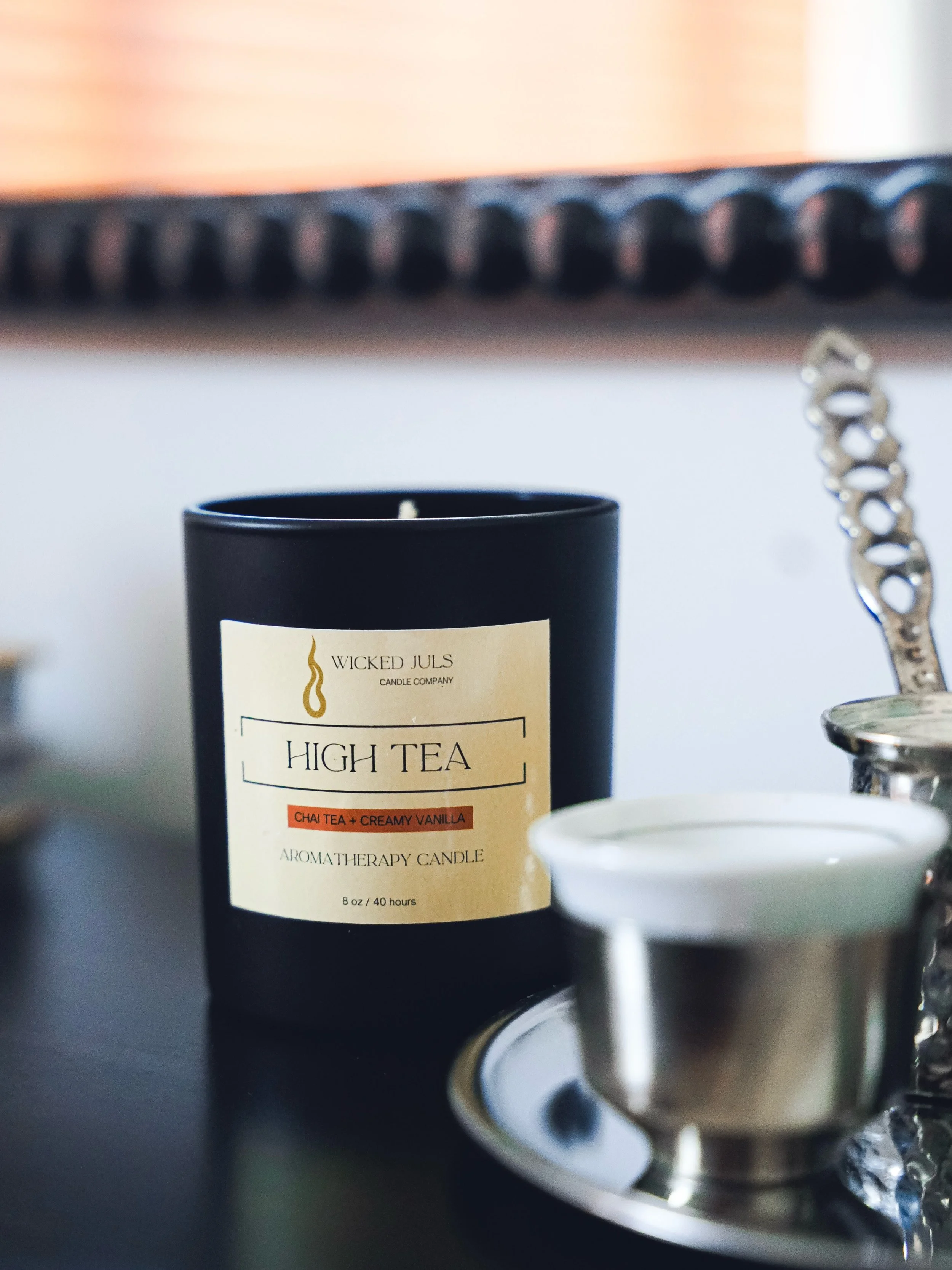 High Tea has entered the chat ☕️✨ Chai tea, creamy vanilla, and main character energy. 

#chailover #candlelovers #wickedjulscandles #shopsmall
