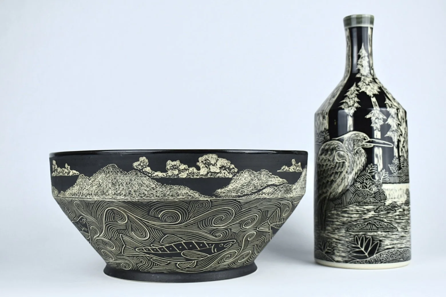 Heron Vase and Island Bowl copy.jpg