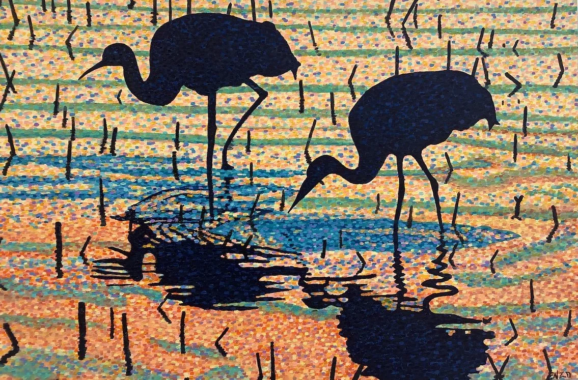 Herons at Dawn 24x36