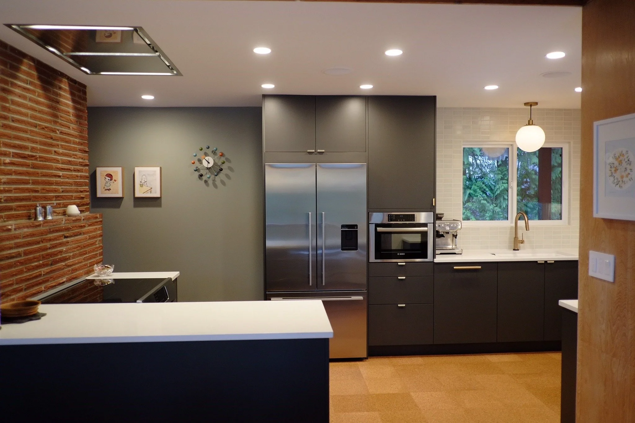 This Mid-century Modern Ranch was created with our Slate paint complemented with CVG Fir accents. Get inspired and get in touch to transform your own kitchen. 

#midcenturymodern #ikeahacks