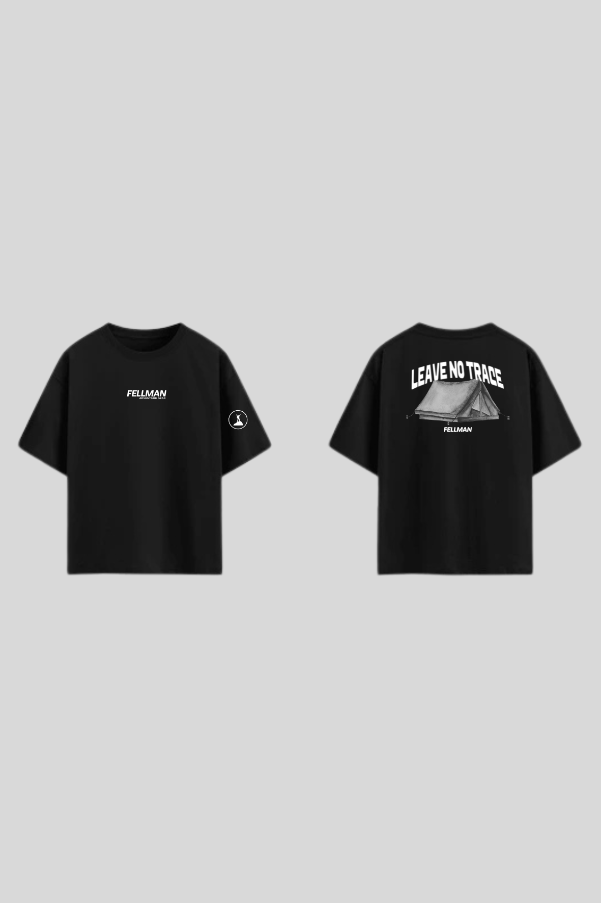 LEAVE NO TRACE 100% Cotton Unisex Oversized T-Shirt Black