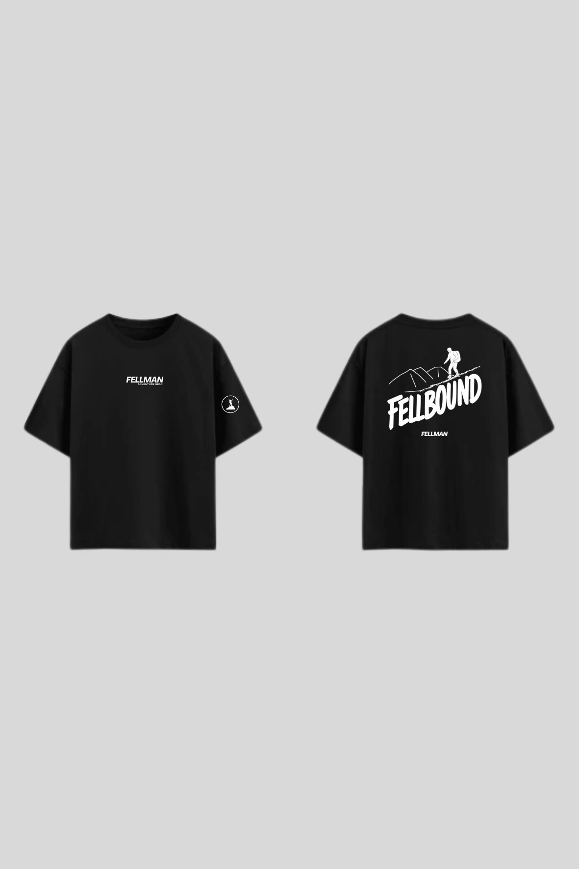 FELLBOUND 100% Cotton Unisex Oversized T-Shirt Black