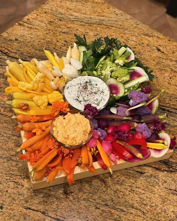 Crudité Platter with Pimento Cheese & Tzatziki