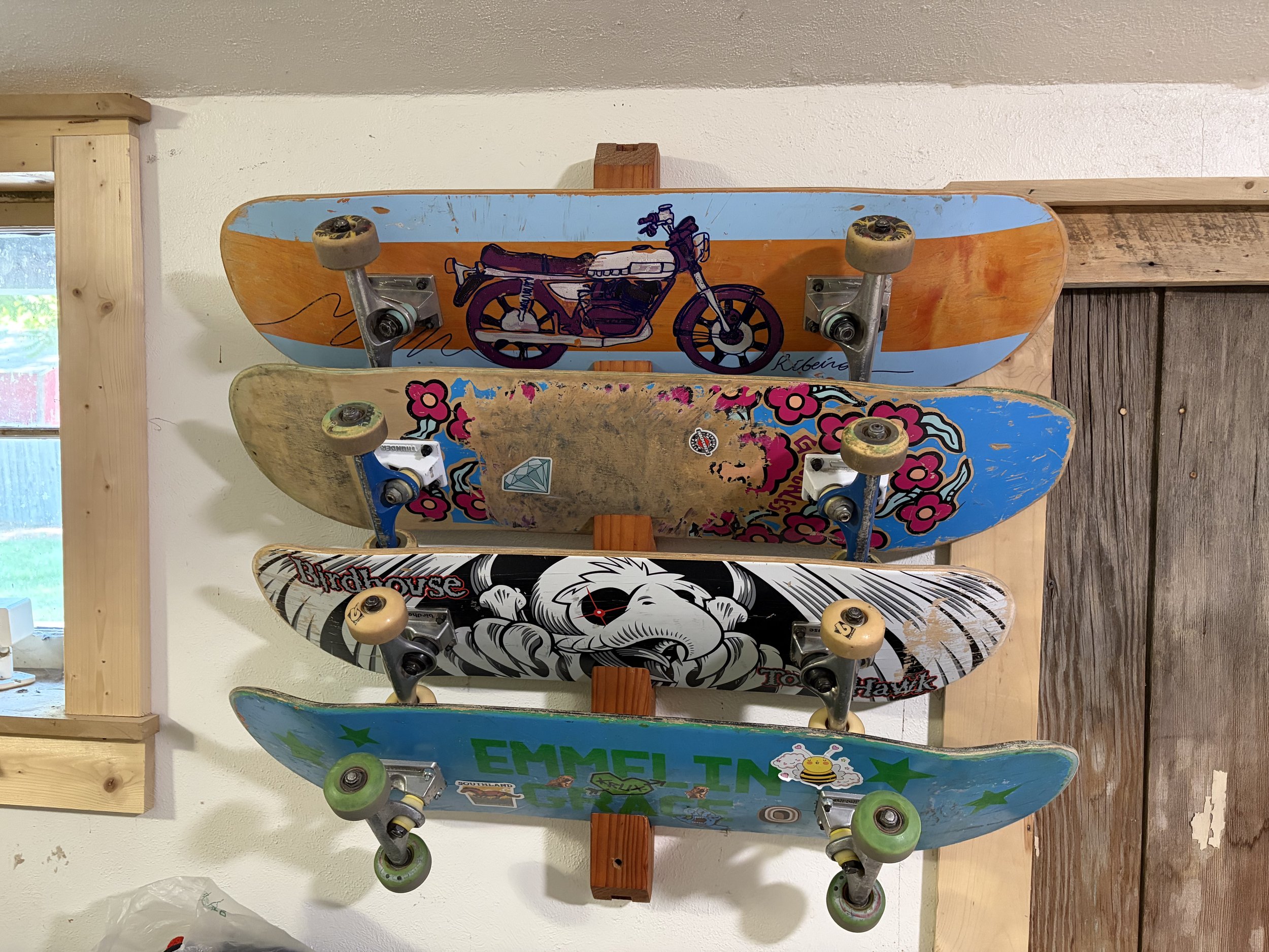 I Built a Custom Reclaimed Wood Skateboard Rack — And Your Garage Deserves One Too