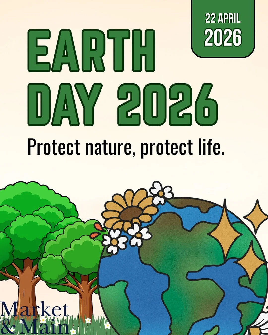 Happy Earth Day, Market &amp; Main!🌿💚Today is a great reminder that small actions can make a big impact! 🌎✨
Here are a few easy ways to live a little greener at home:
💡 Turn off lights when not in use
🚿 Be mindful of water usage
🌱 Add a plant (