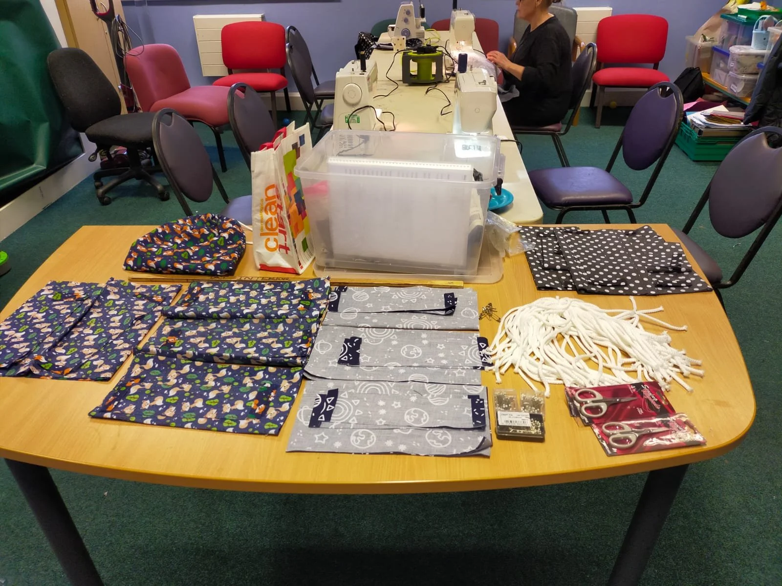 Sewing Sessions with the Youth Services' Girl's Group as part of our Arts and Heritage Project with Kala Sangam
