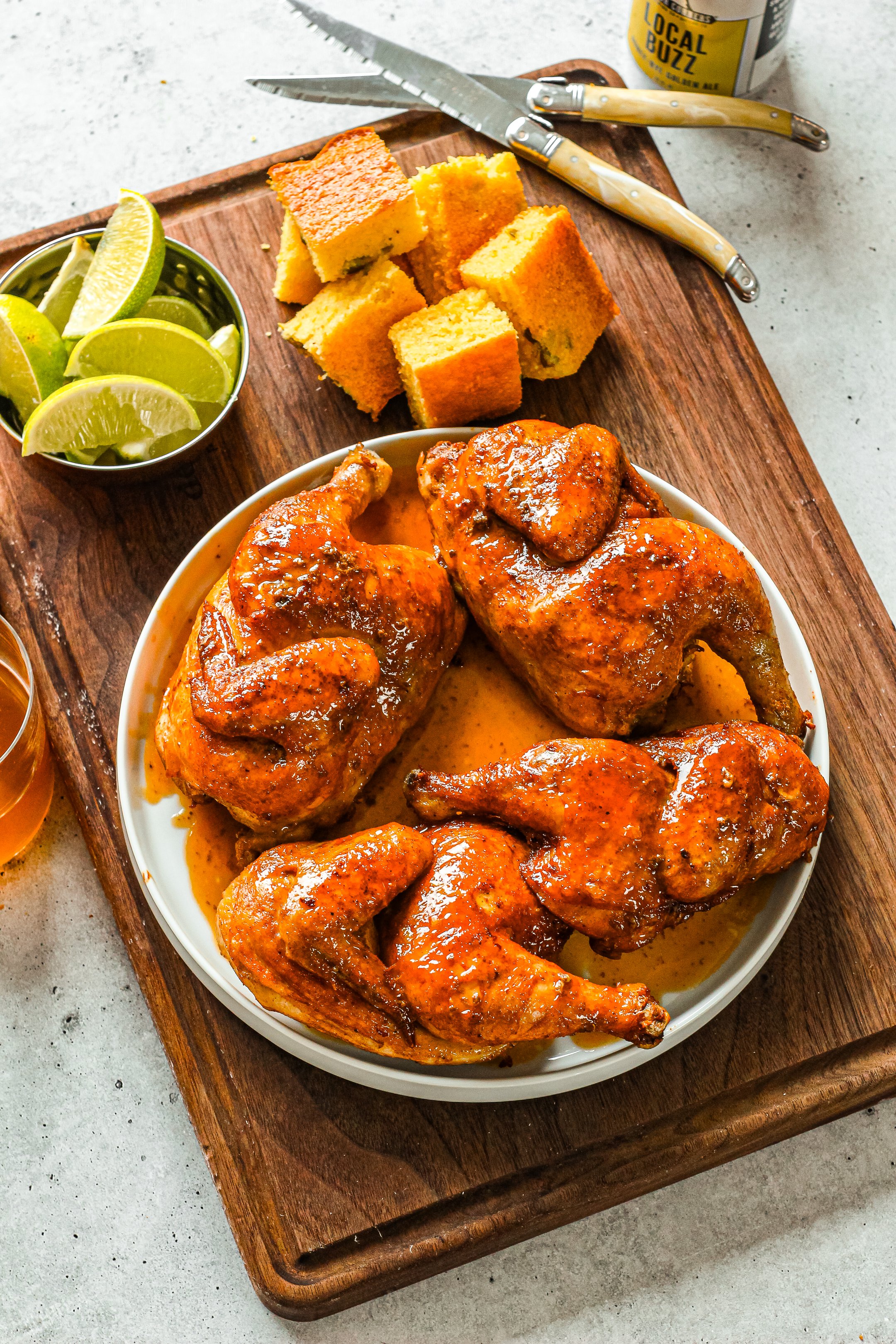 Sous Vide Cornish Game Hens with Cajun Beer Butter