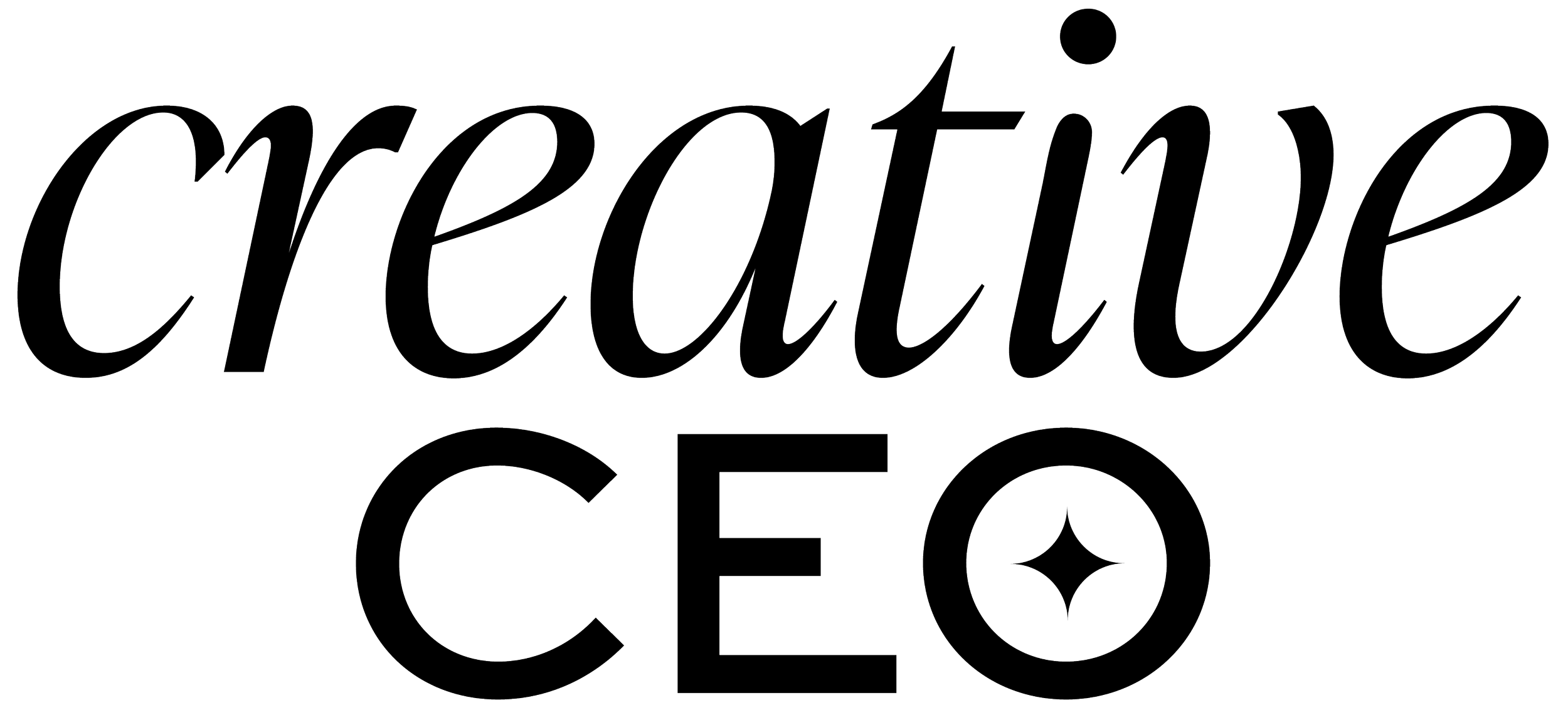 The image features the phrase 'creative CEO' written in large, cursive, outlined letters with a star symbol inside the letter 'O' in 'CEO'.