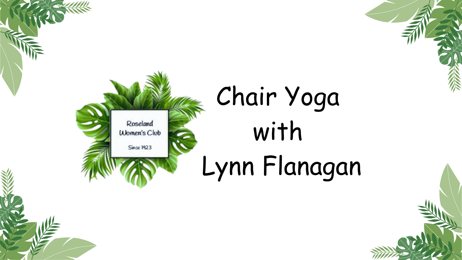 Chair Yoga with Lynn Flanagan