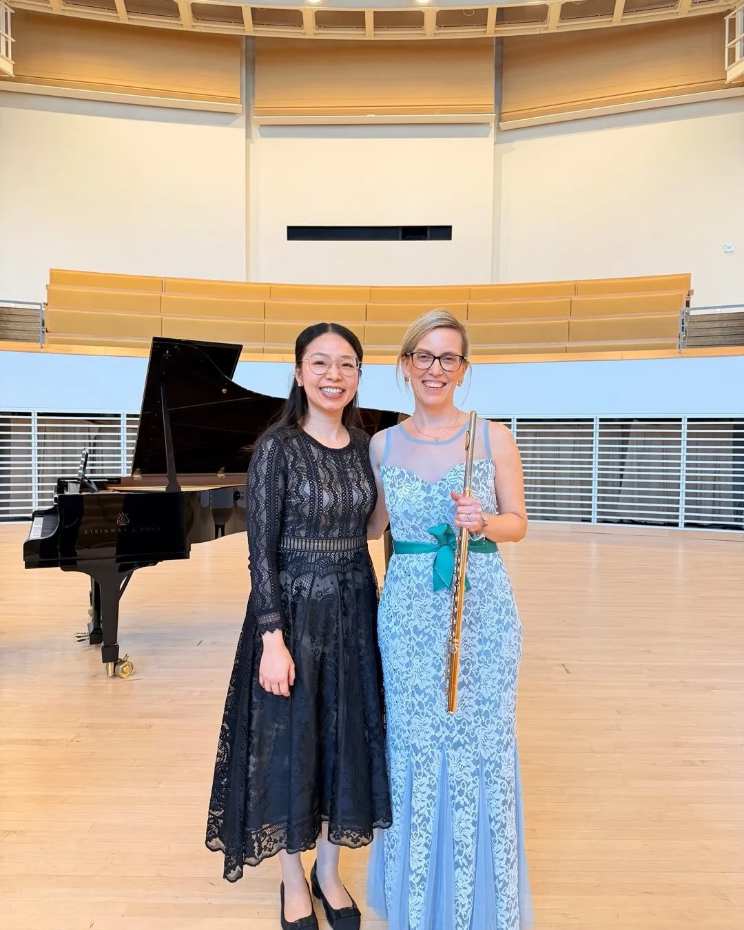 PSU Faculty Recital!!! Lucky to play with Dr. Joanne Yang and Jonathan Dexter!!! Beautiful flowers from the PSU Flutes!!! I&rsquo;m ready for Spring Break!!