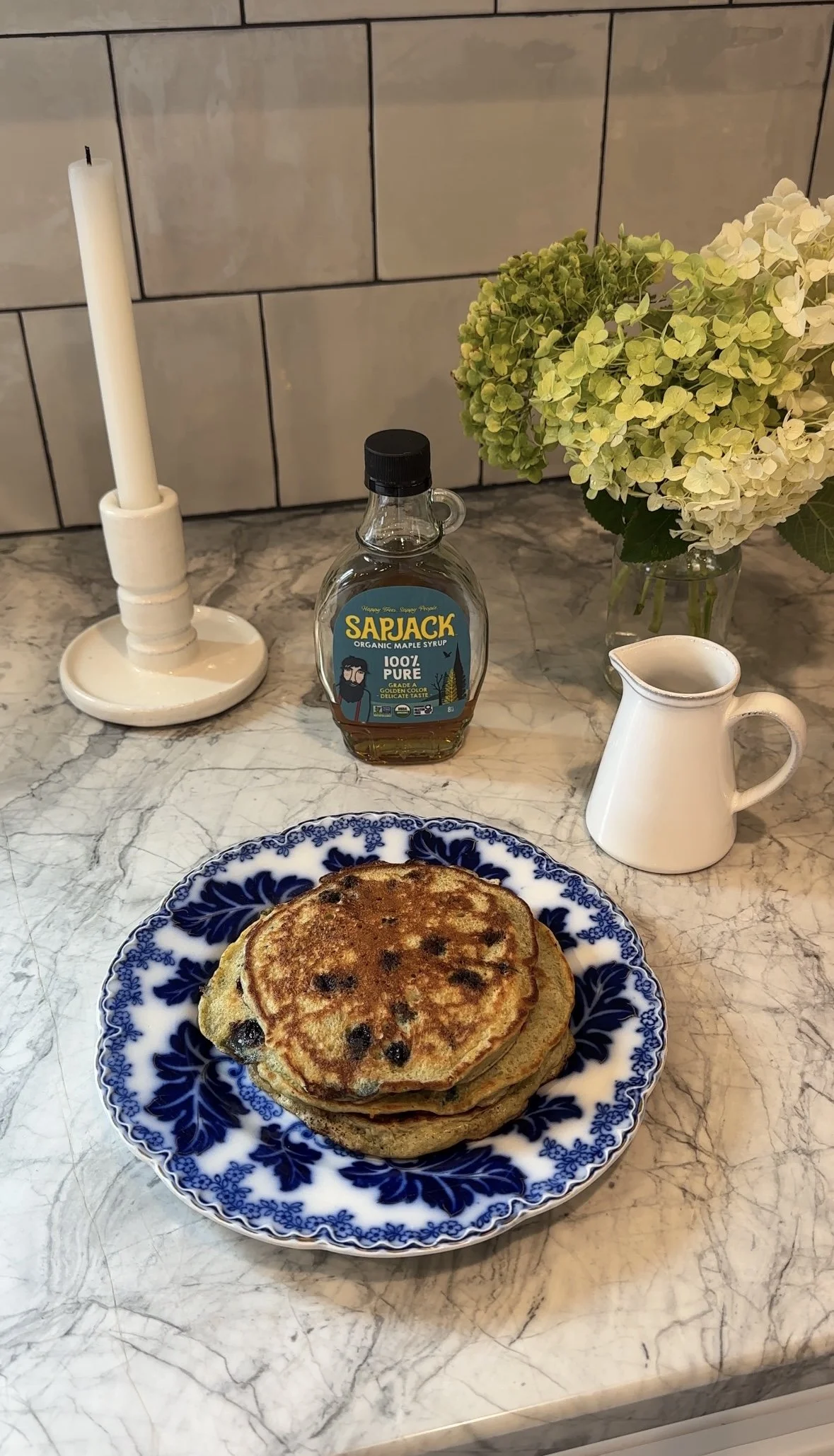 Gluten-Free Wild Blueberry Protein Pancakes