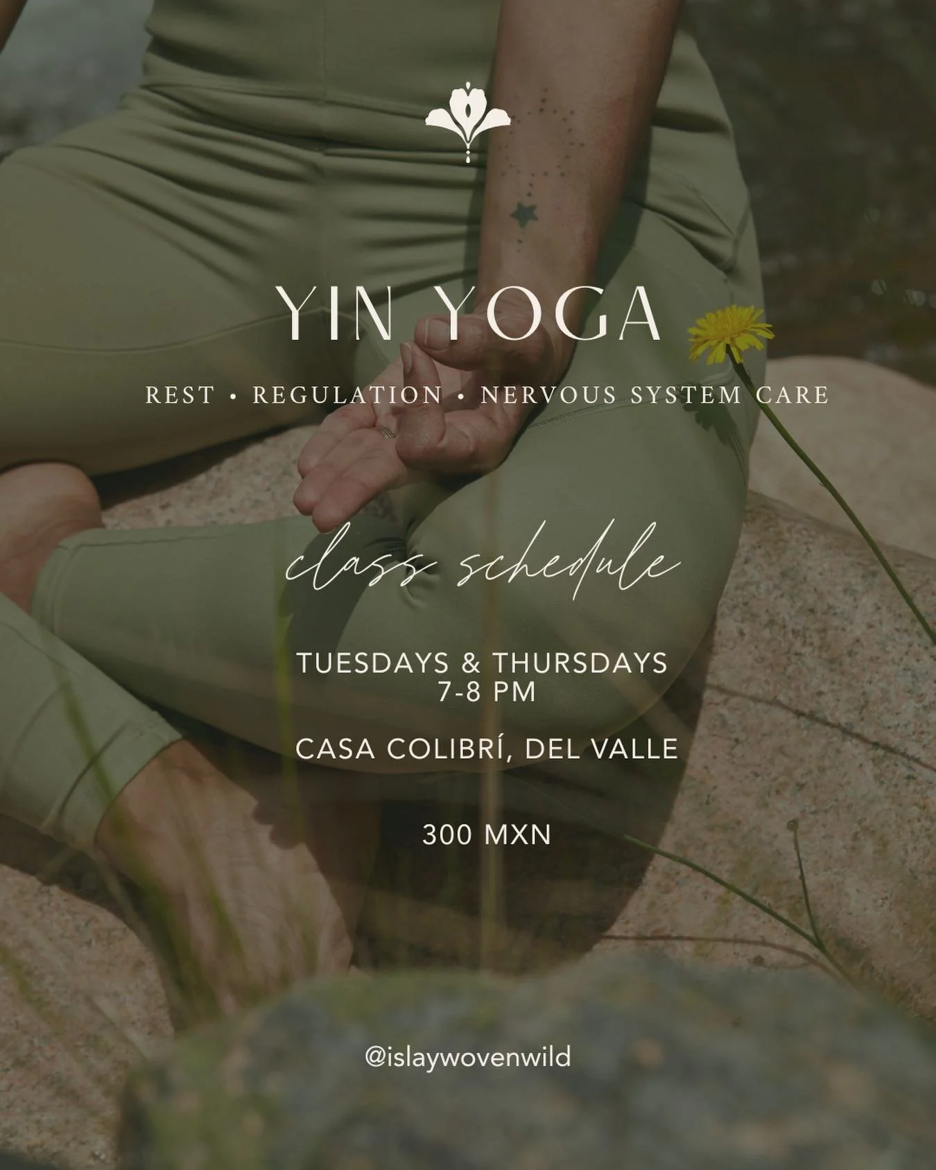 Yin Yoga at Casa Colibr&iacute;. 

A place to slow down, soften and breathe. 

Reserve via WhatsApp (link in bio) 

&mdash; with love, Islay