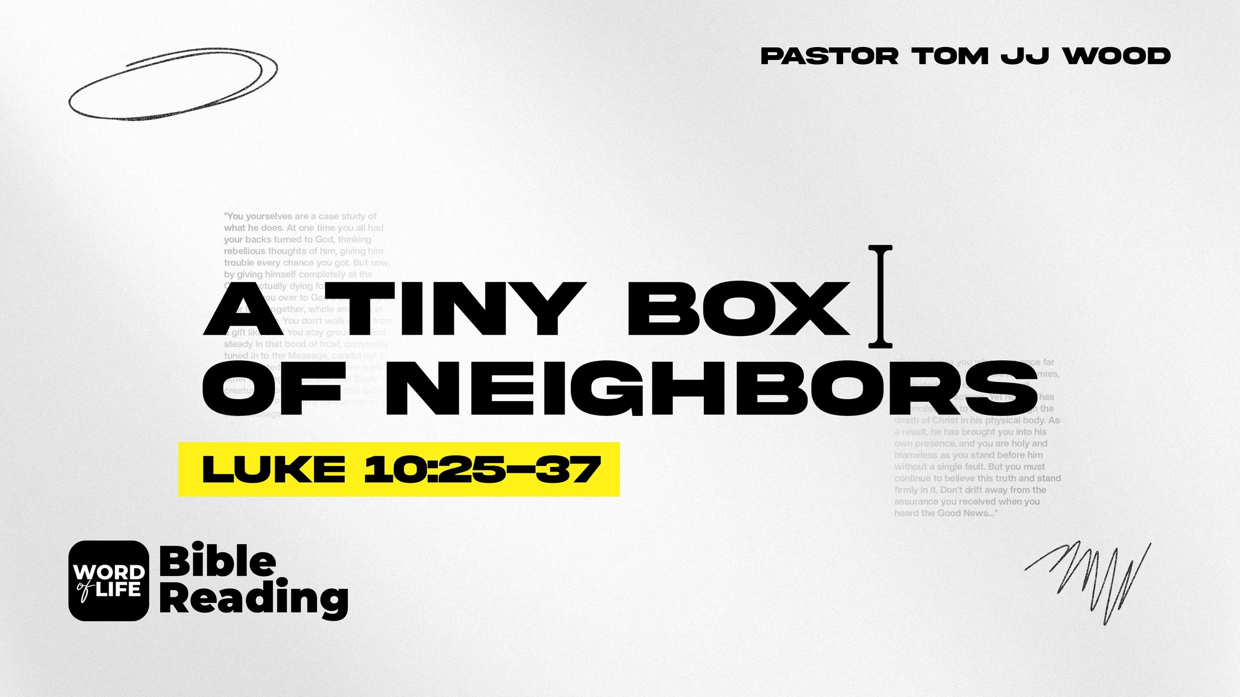 A Tiny Box of Neighbors —Luke 10:25-37
