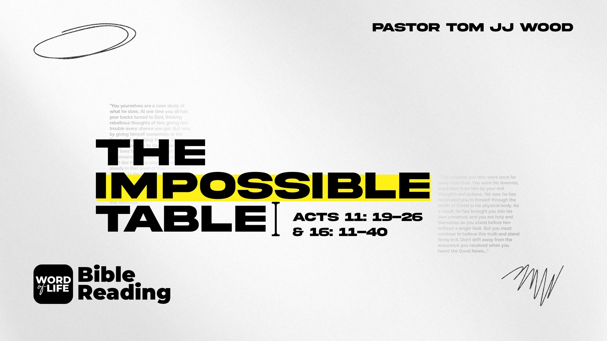 The Impossible Table (Acts 11:19-26 &amp; 16:11-40)