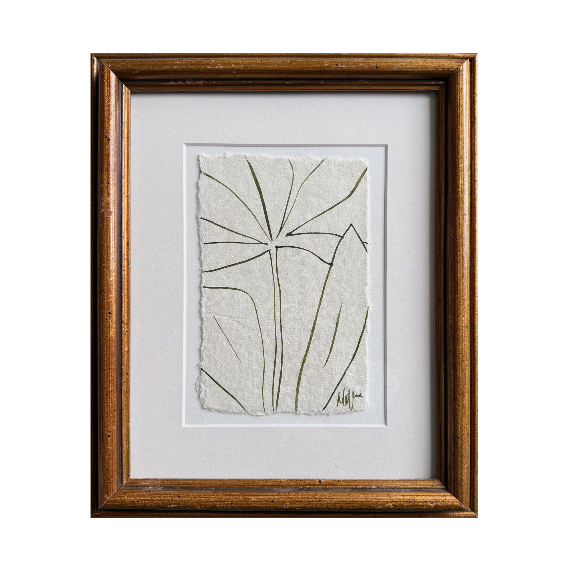 Vintage Framed Olive Sketch