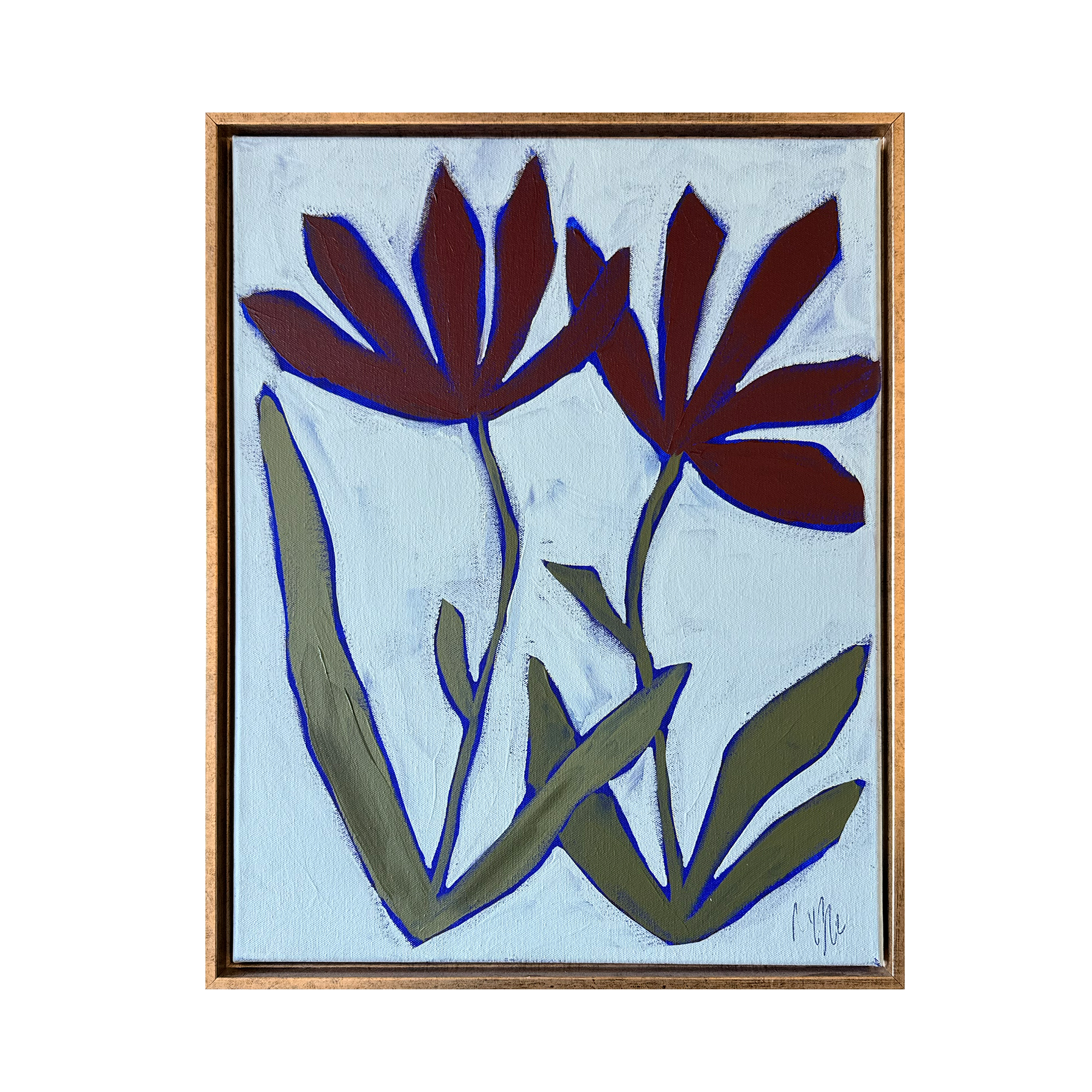 Burgundy Flowers (16x20)