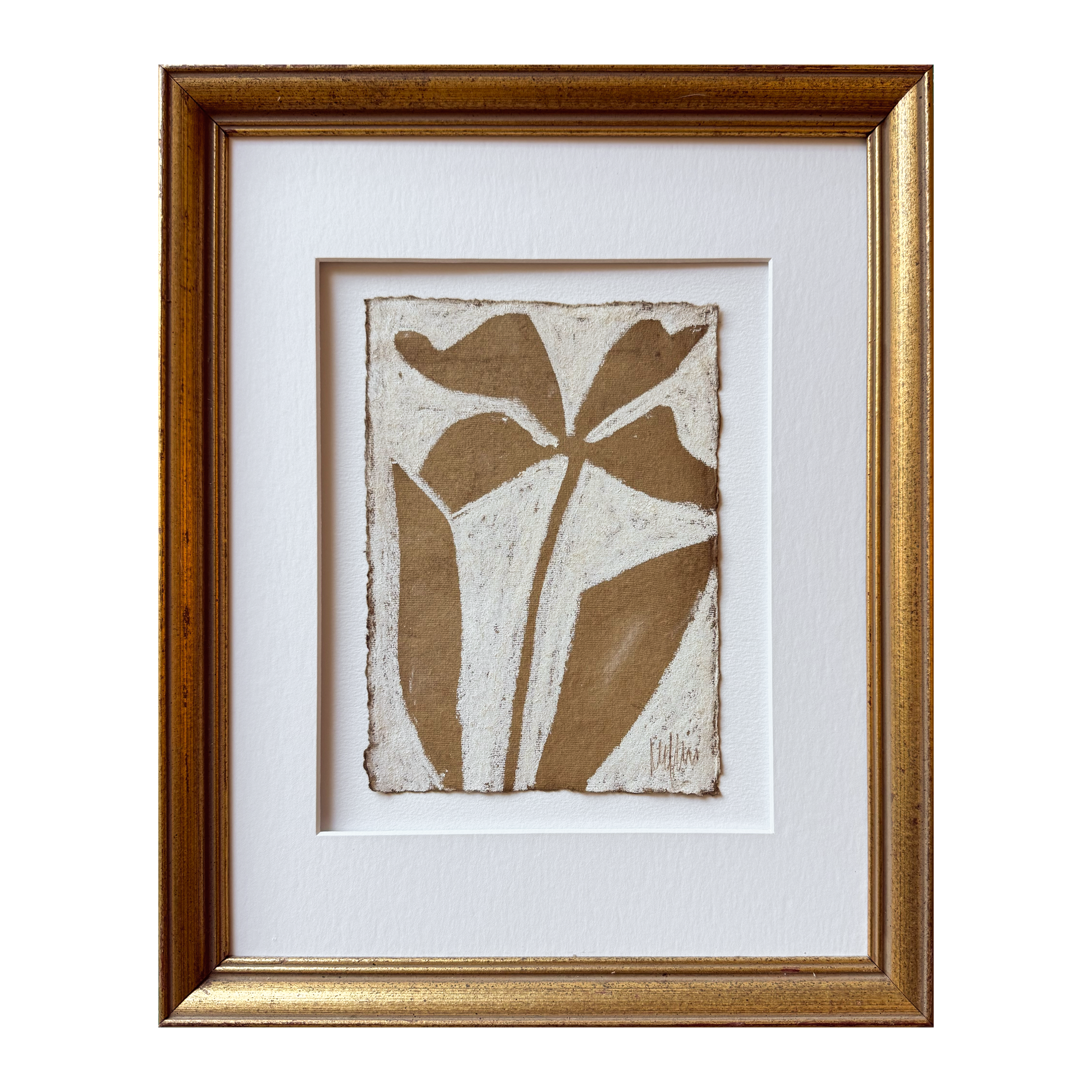 Vintage Framed Pastel Floral No. 2