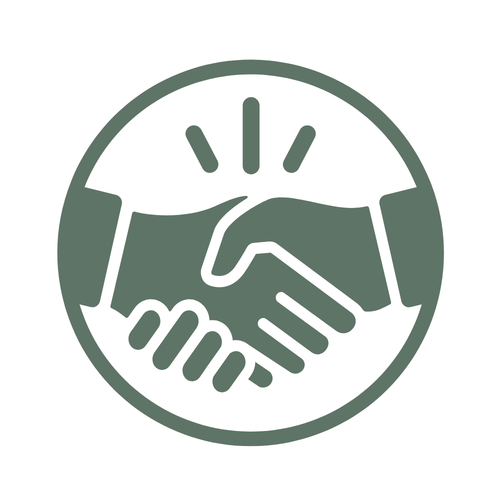 hands shaking icon outline