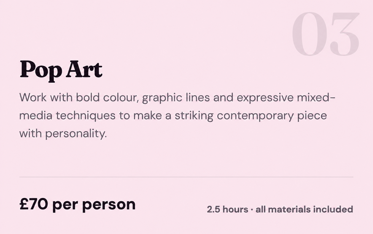 Pop Art Class in London