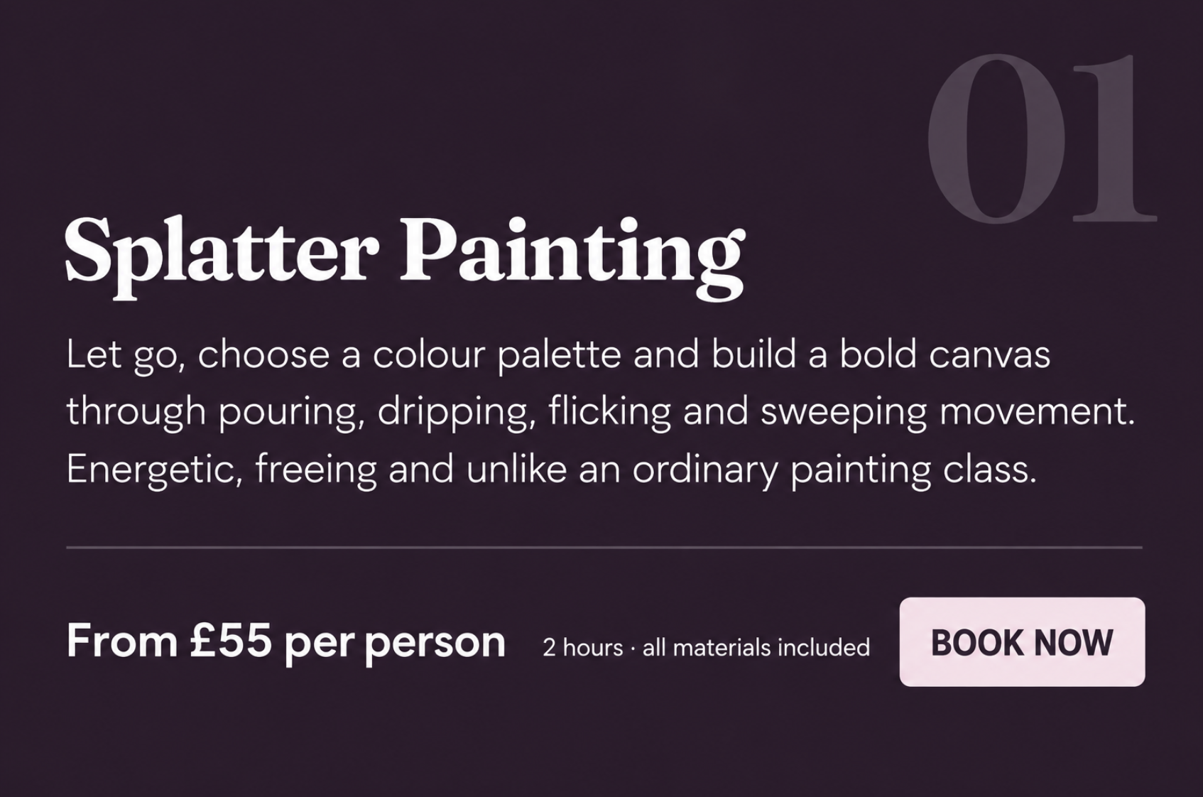 Splatter Painting Class