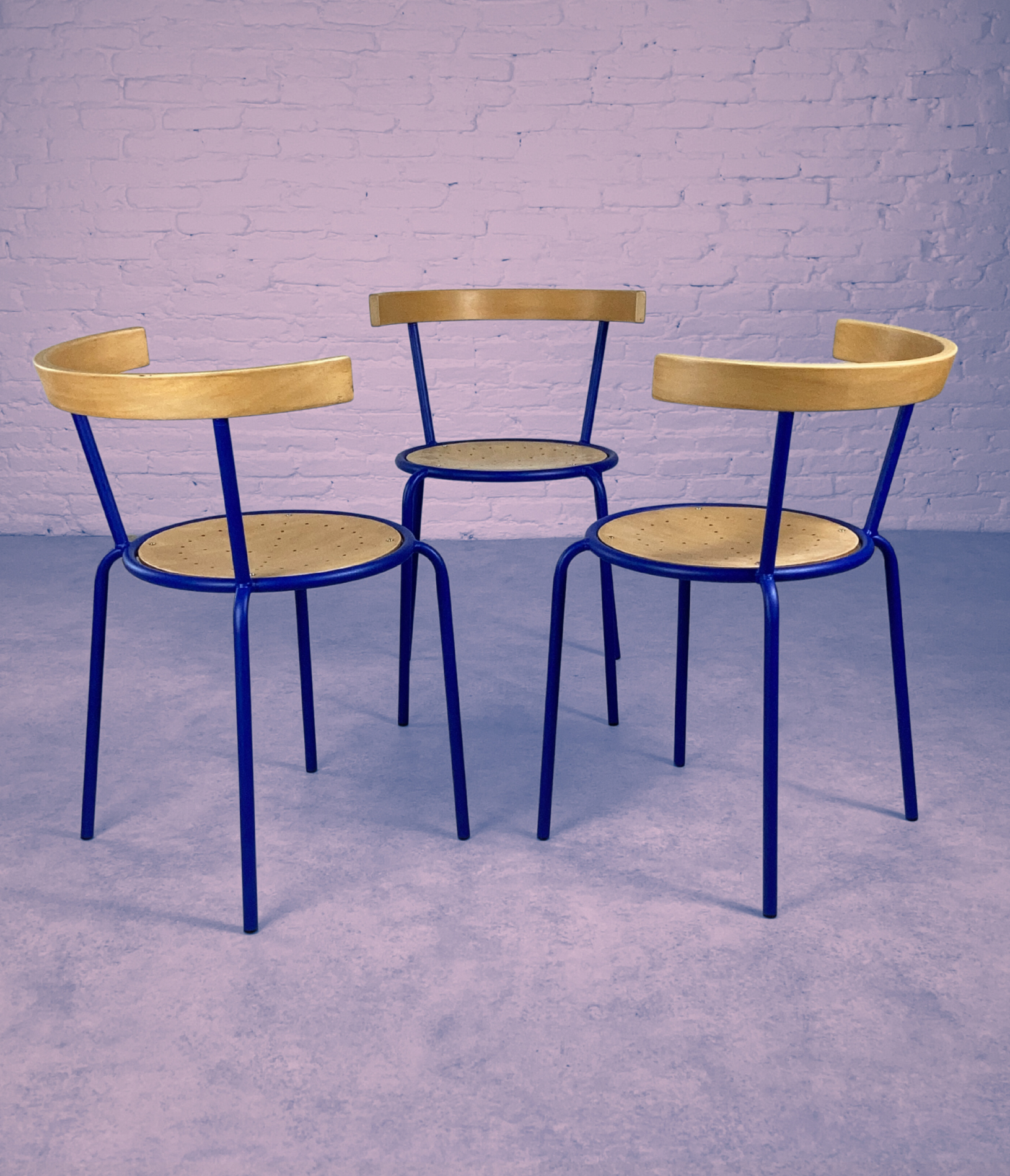  Kobalt blauwe stoelen